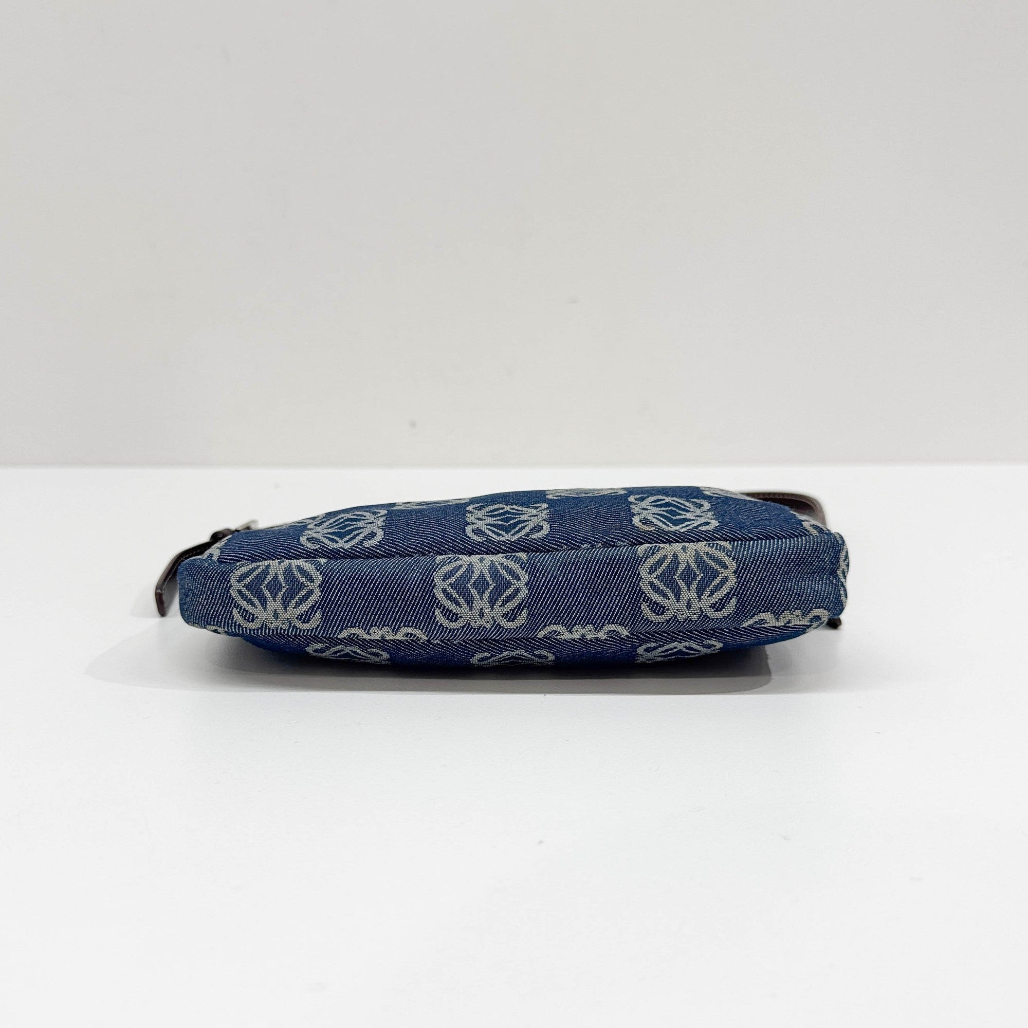 Blue Anagram Canvas Pouch Bag
