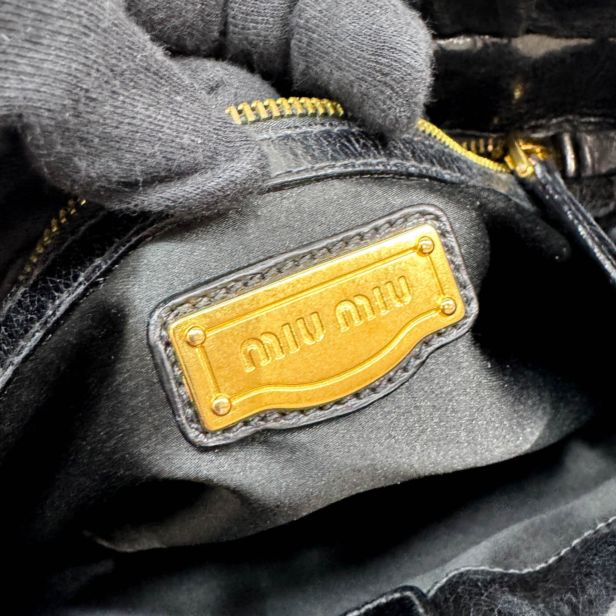 Vitello Black Leather Two Way Bag