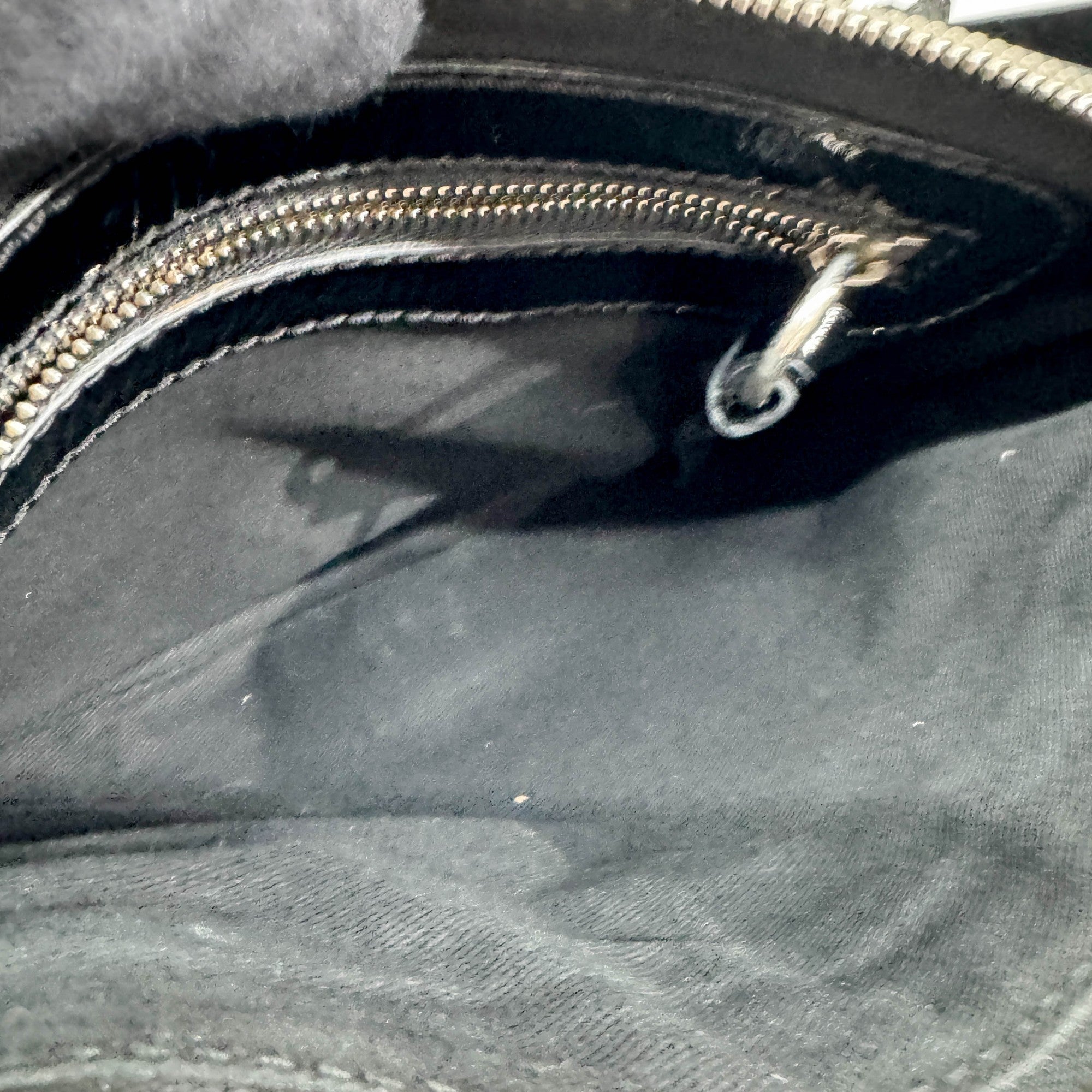 Kerala Black Patent Leather Hand Bag