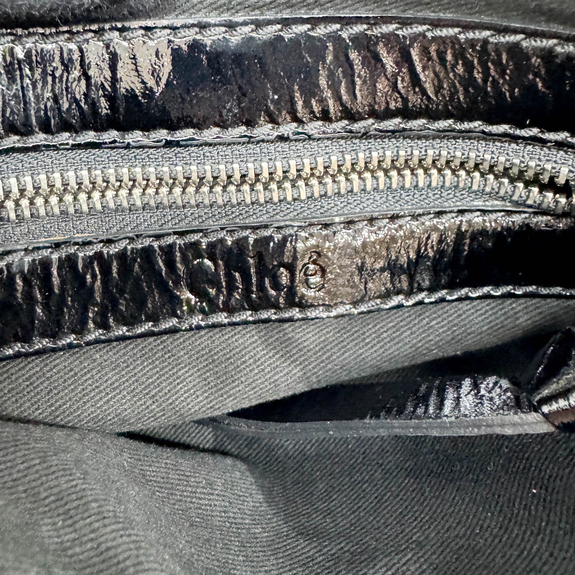 Kerala Black Patent Leather Hand Bag