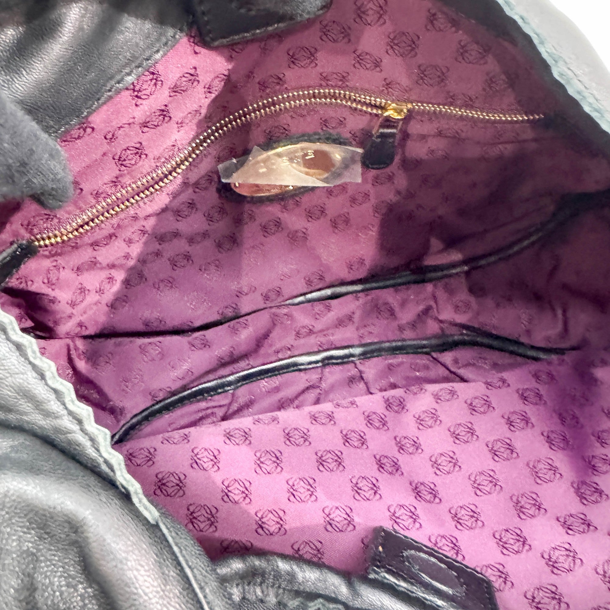 Viento 30 Black Leather Hobo Bag