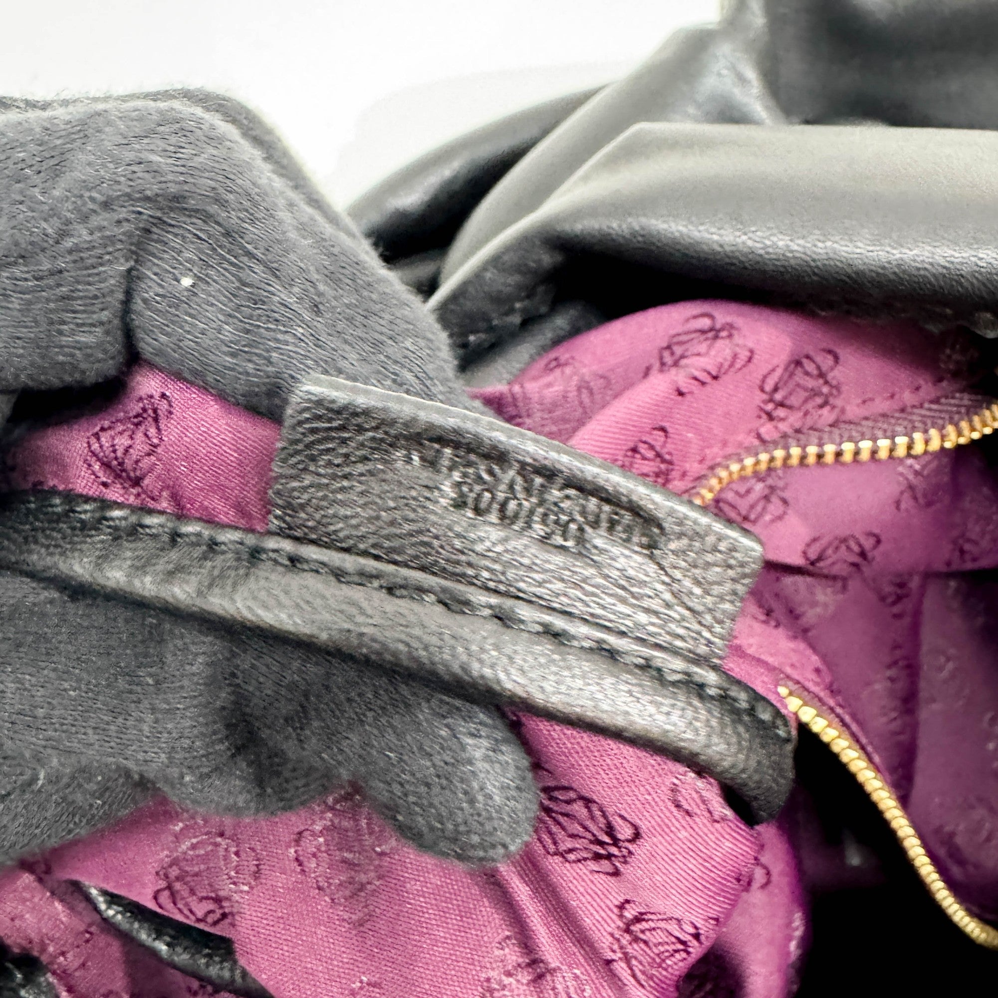 Viento 30 Black Leather Hobo Bag