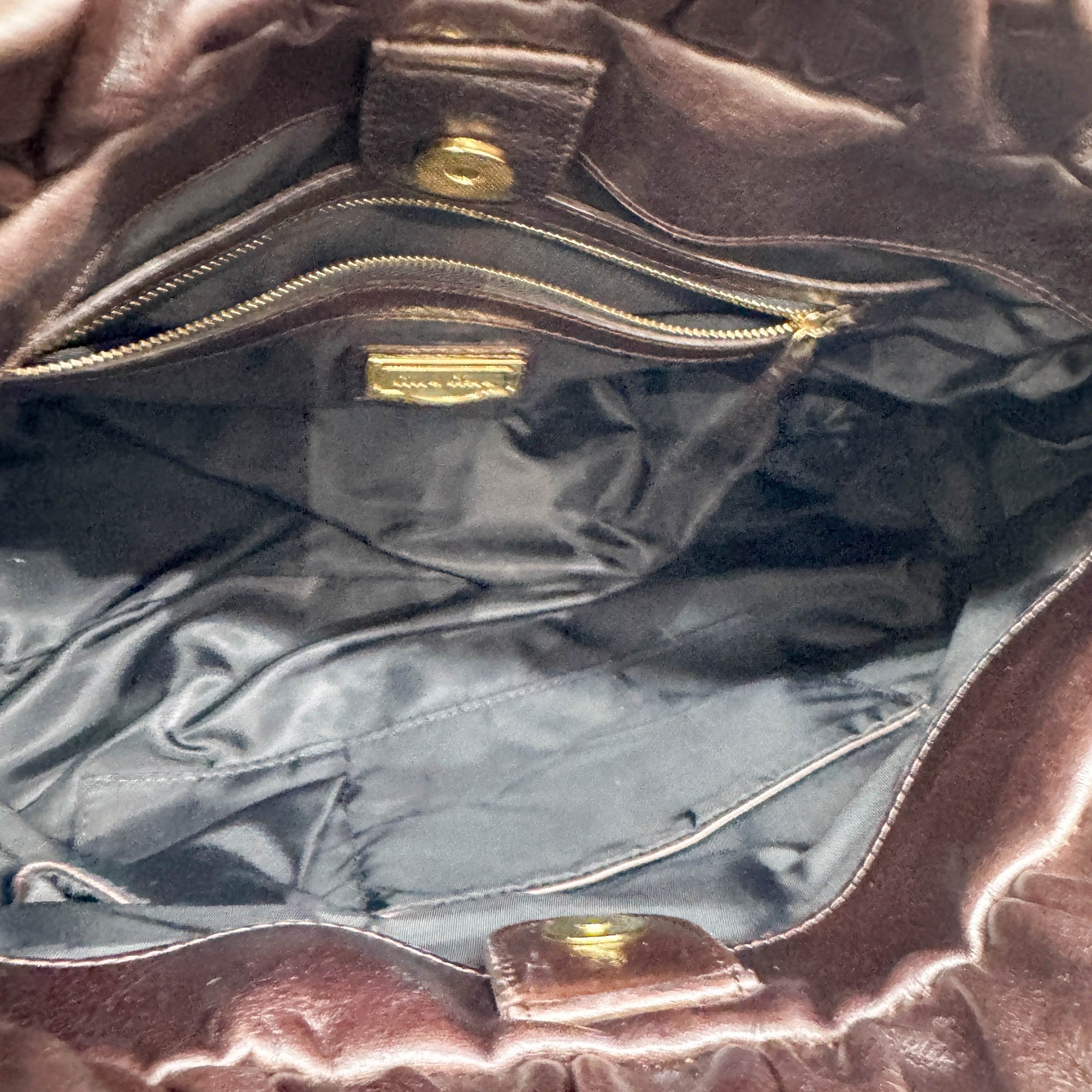 Vitello Dark Brown Leather Two Way Bag