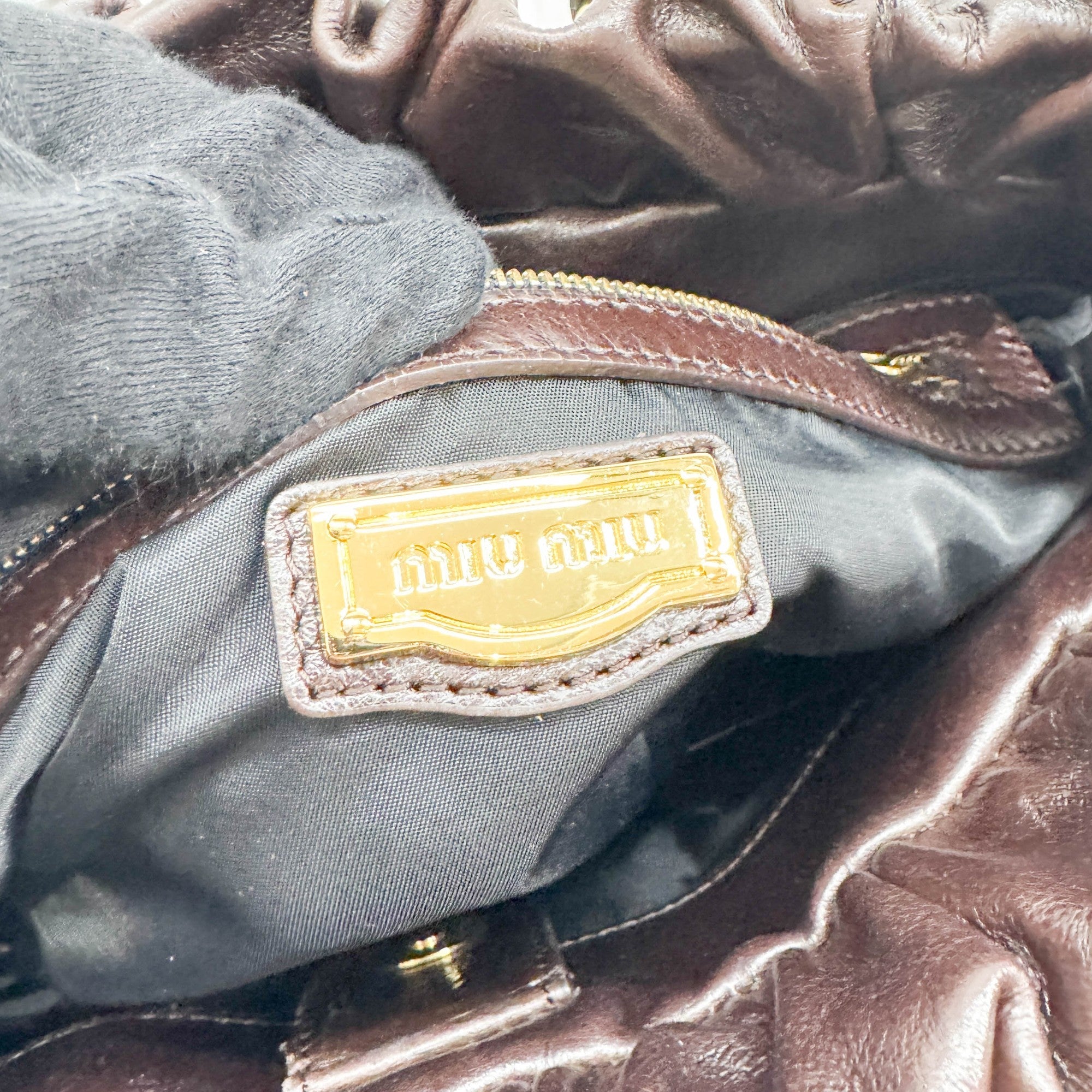 Vitello Dark Brown Leather Two Way Bag