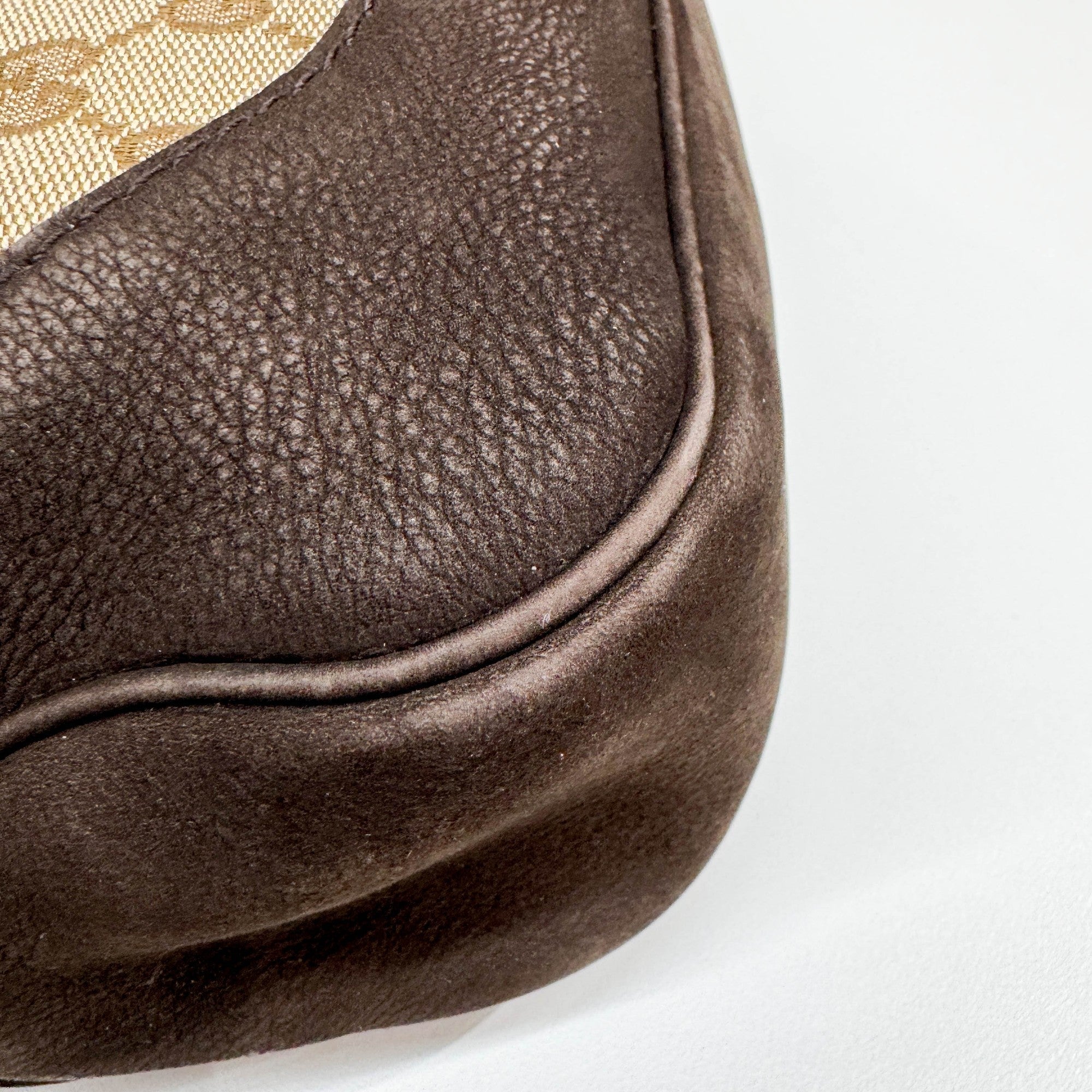 Jackie Cherry Line Brown GG Canvas Shoulder Bag