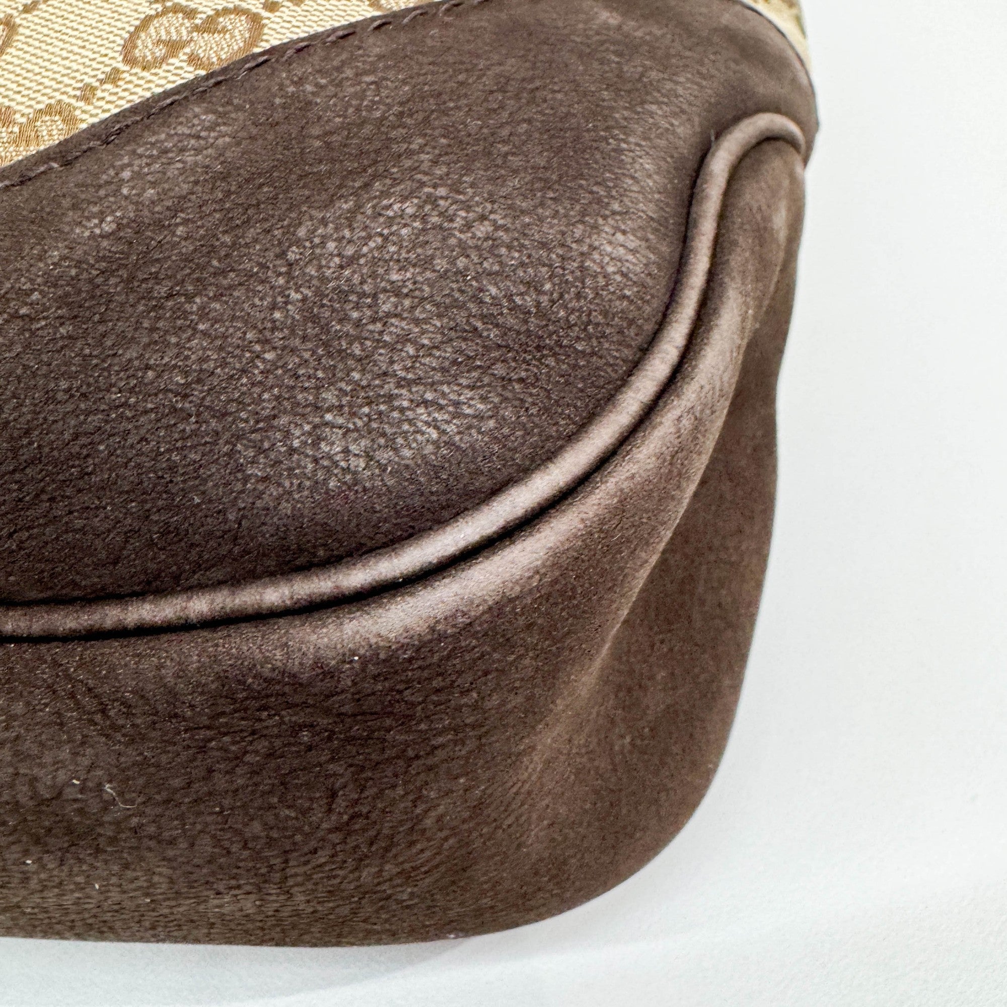 Jackie Cherry Line Brown GG Canvas Shoulder Bag