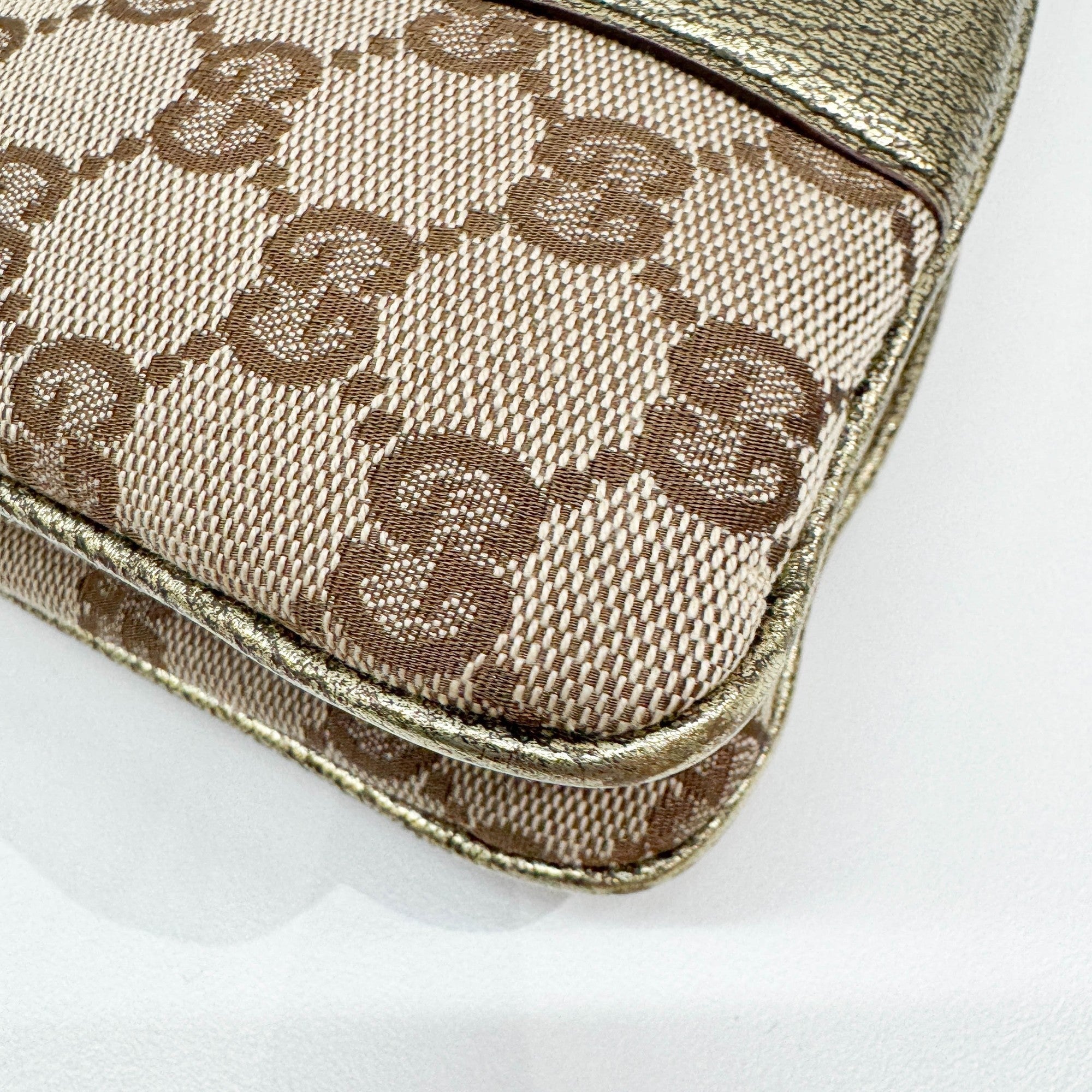 Bamboo Ring Brown GG Canvas Hand Bag