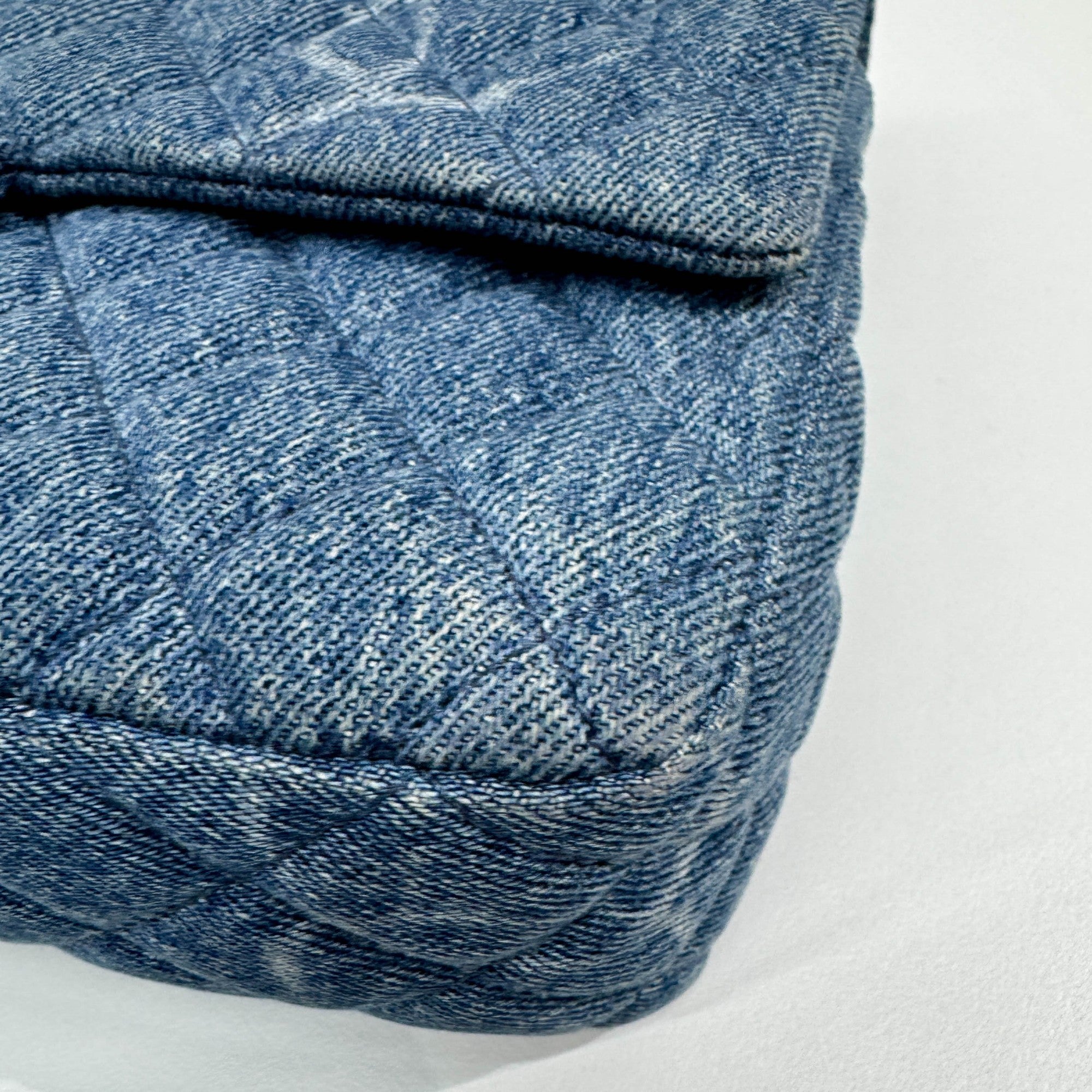 Classic Flap Blue Denim Shoulder Bag