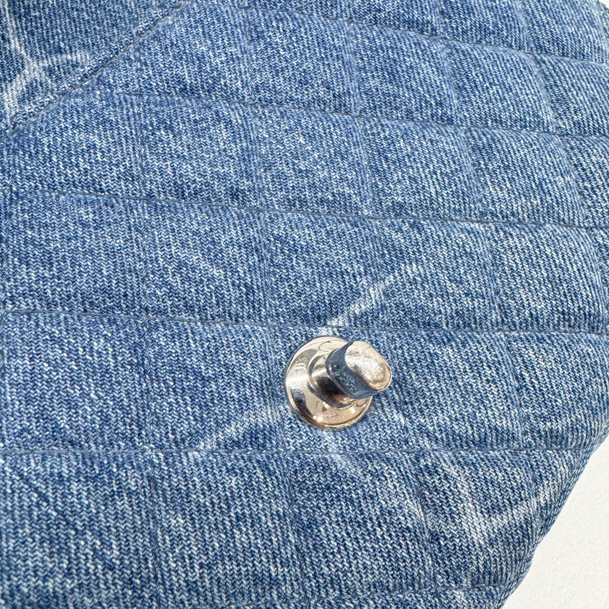 Classic Flap Blue Denim Shoulder Bag