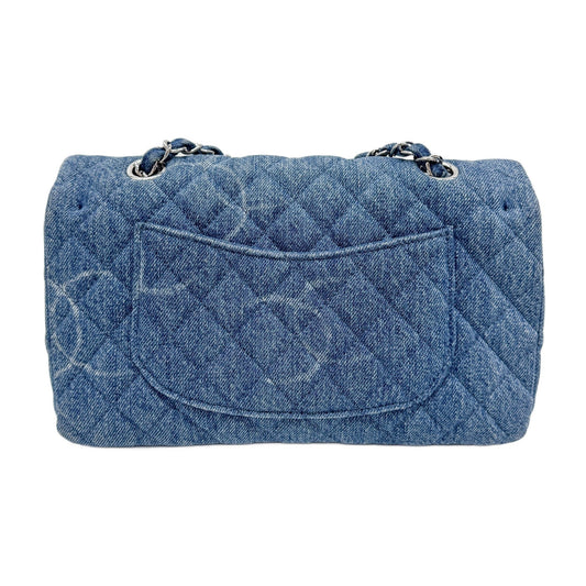 Classic Flap Blue Denim Shoulder Bag