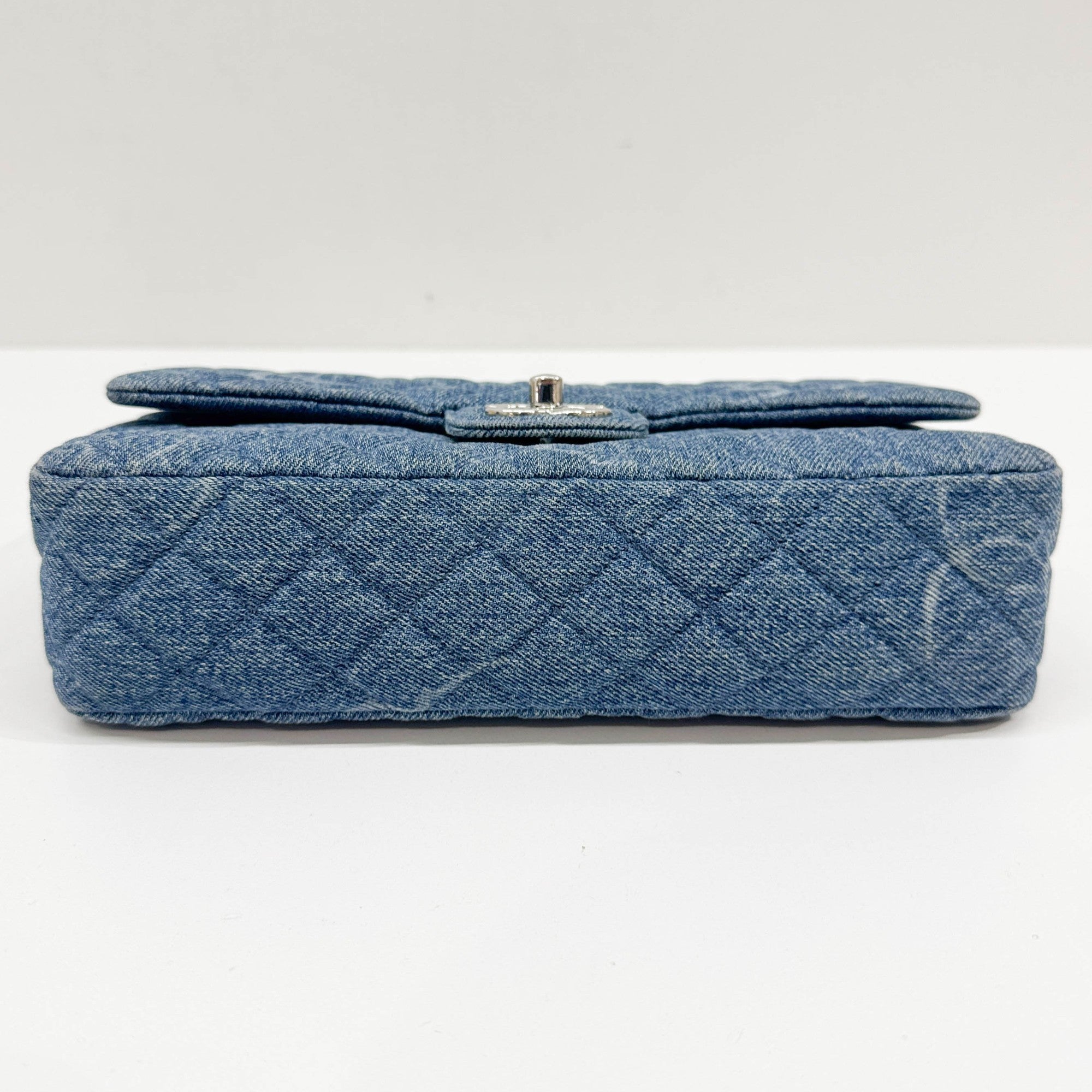 Classic Flap Blue Denim Shoulder Bag