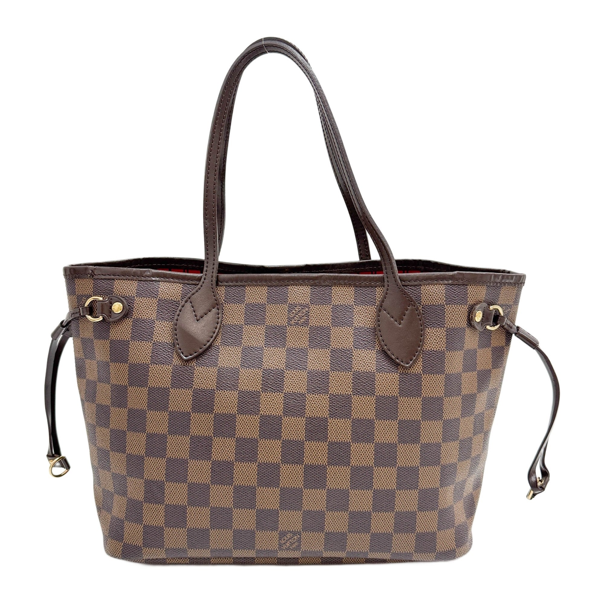 Neverfull Brown Damier Canvas Tote Bag