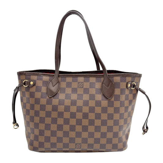 Neverfull Brown Damier Canvas Tote Bag