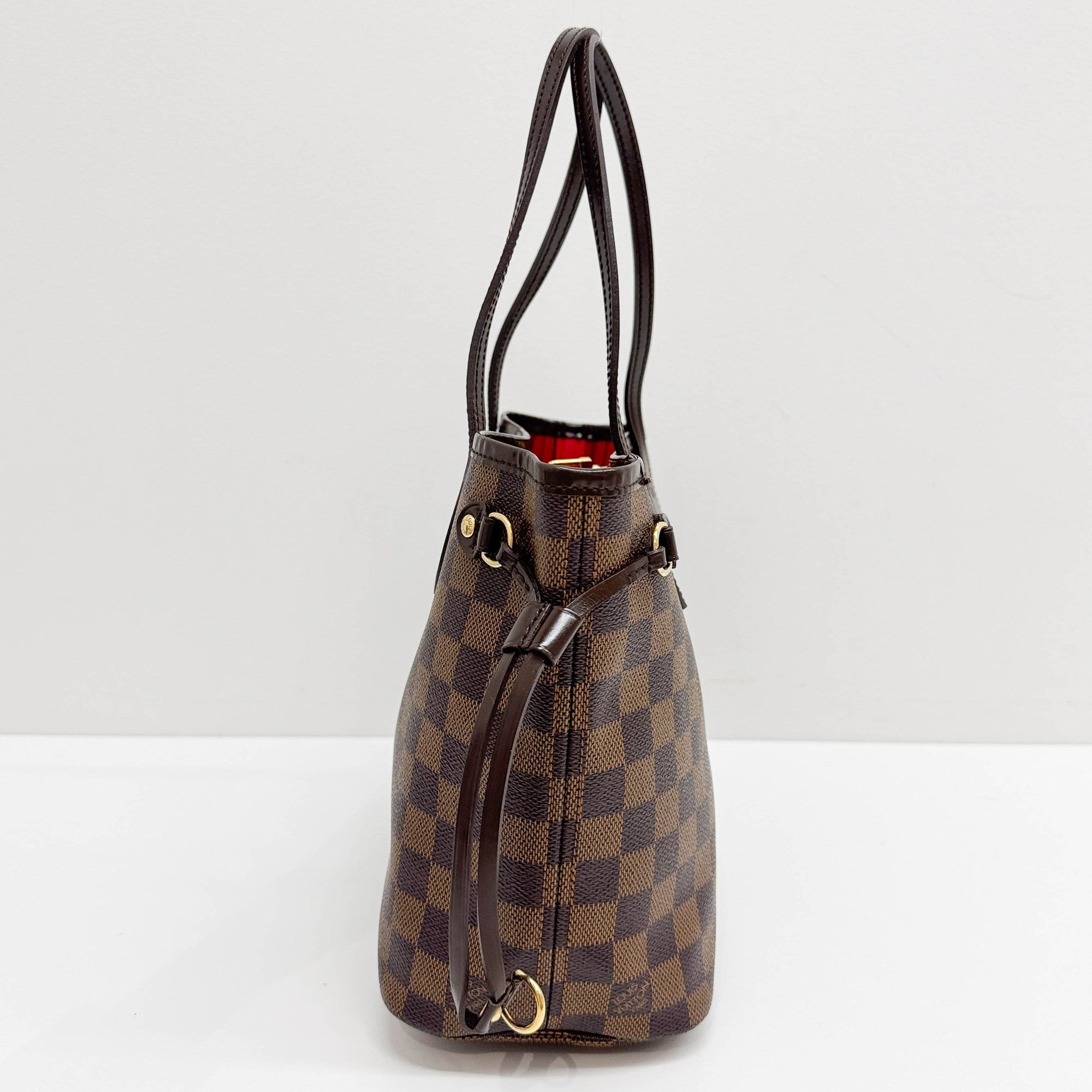 Neverfull Brown Damier Canvas Tote Bag
