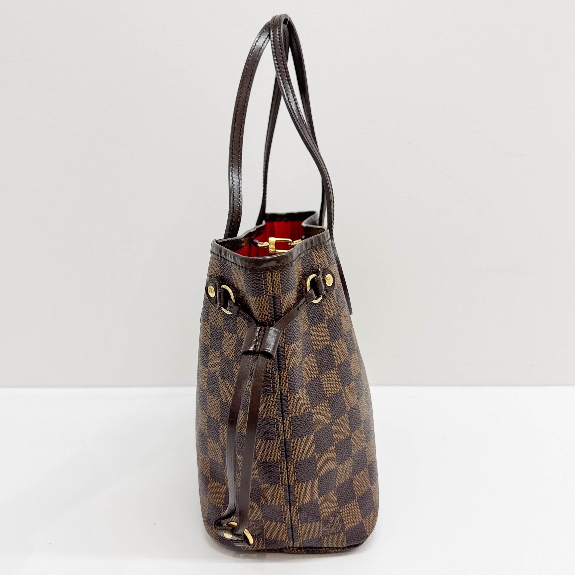 Neverfull Brown Damier Canvas Tote Bag