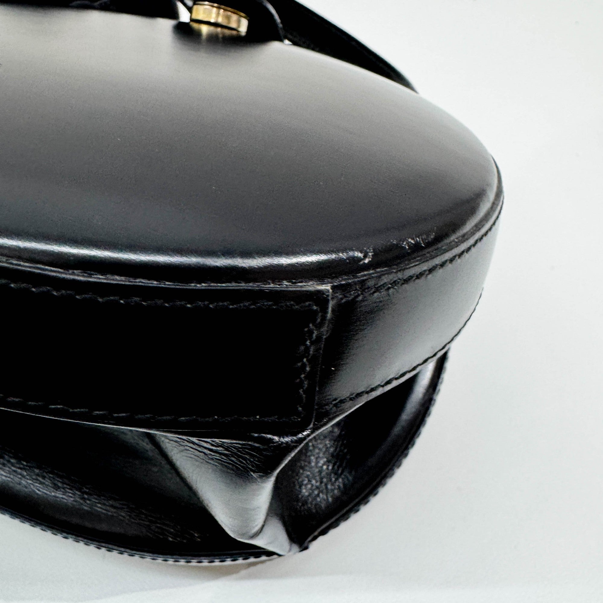 Black Leather Hand Bag