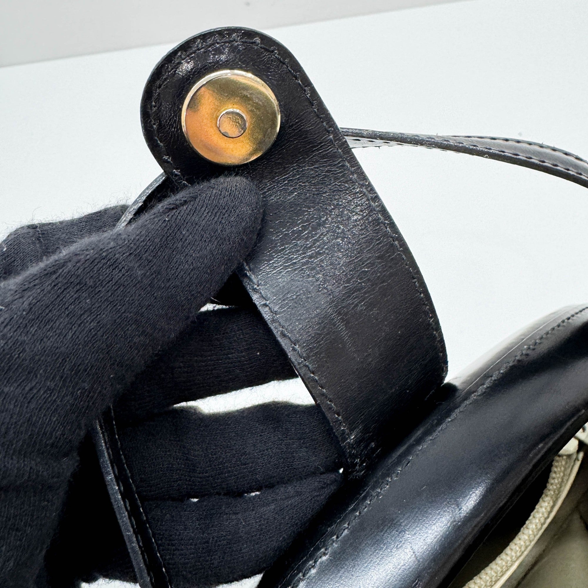 Black Leather Hand Bag