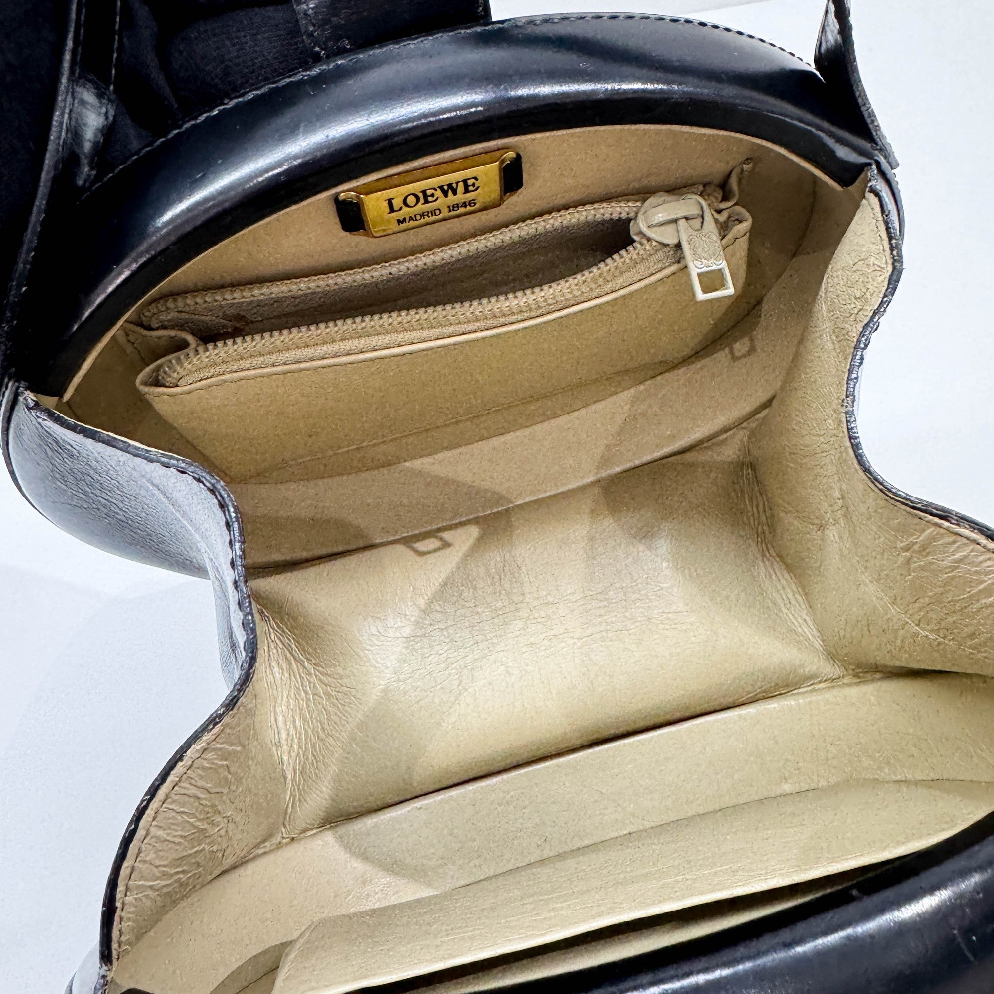 Black Leather Hand Bag