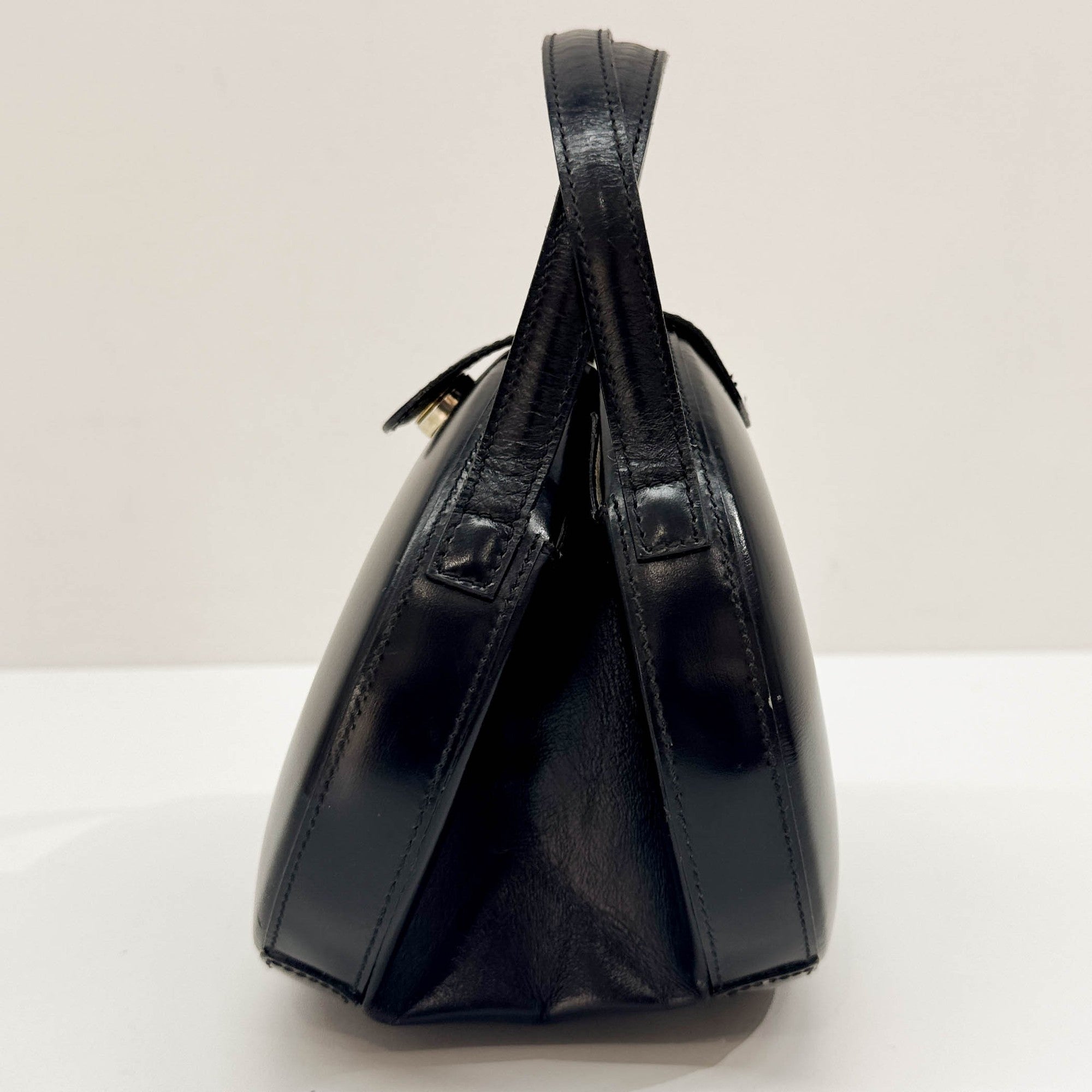 Black Leather Hand Bag