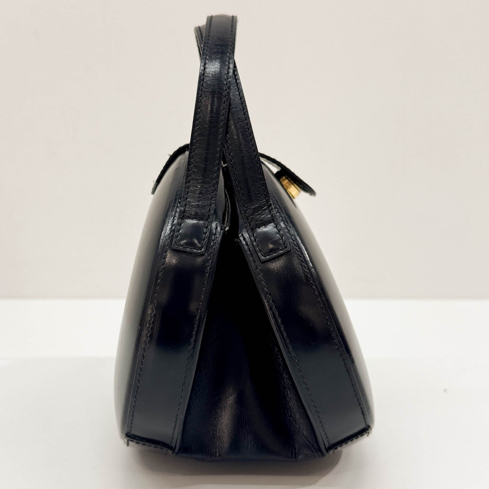 Black Leather Hand Bag