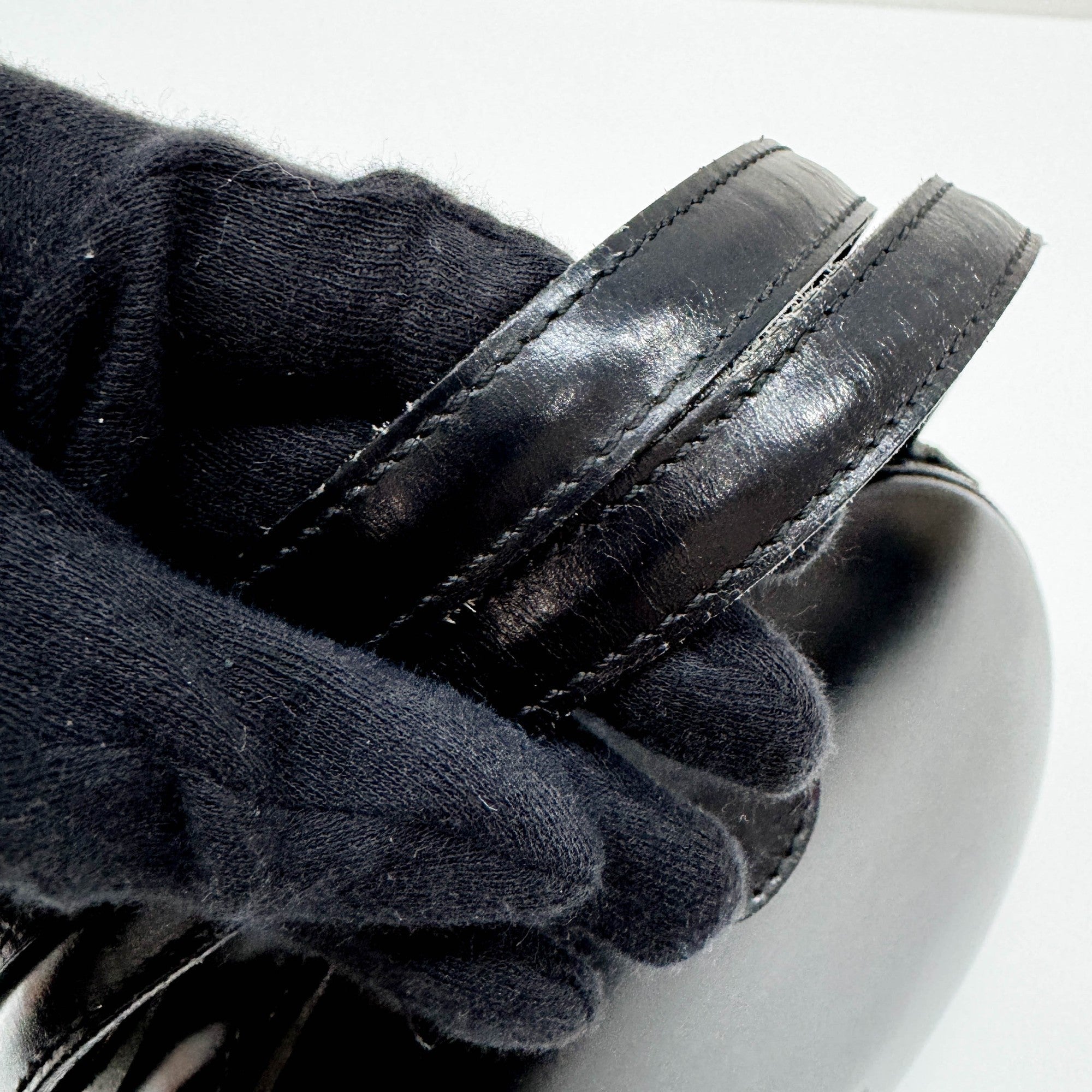 Black Leather Hand Bag