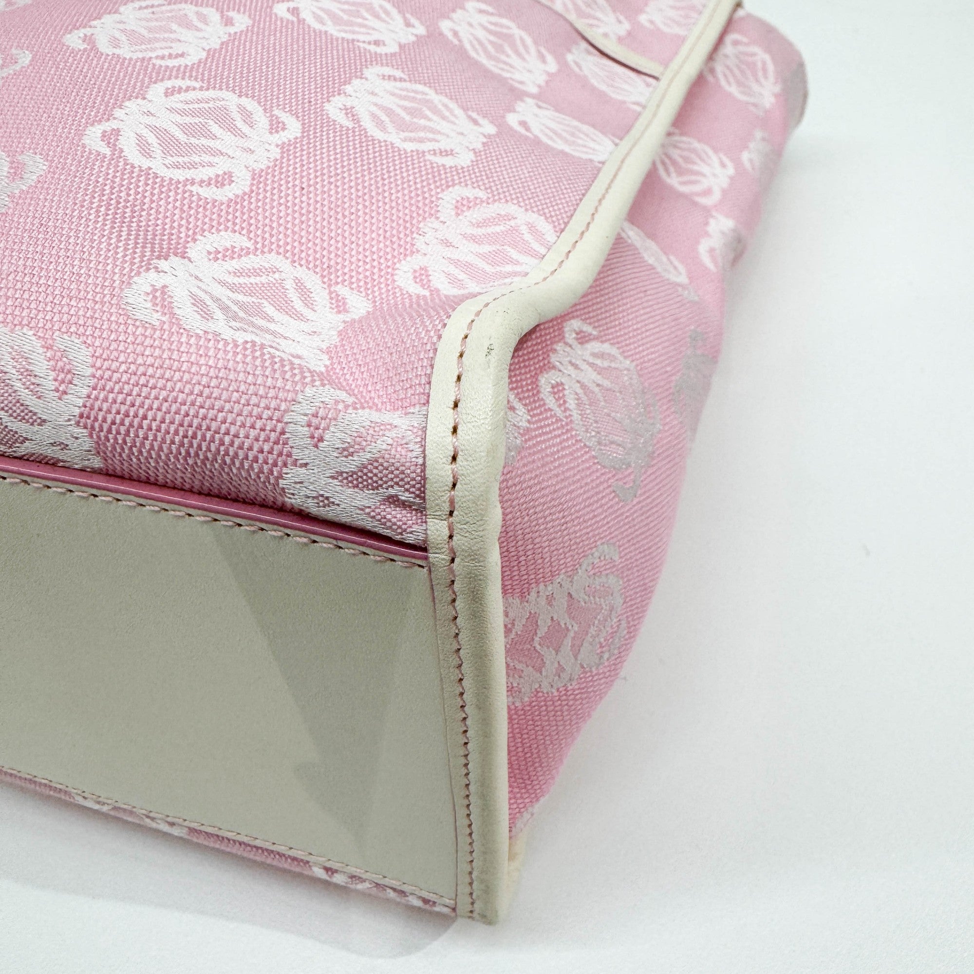 Pink Anagram Canvas Tote Bag