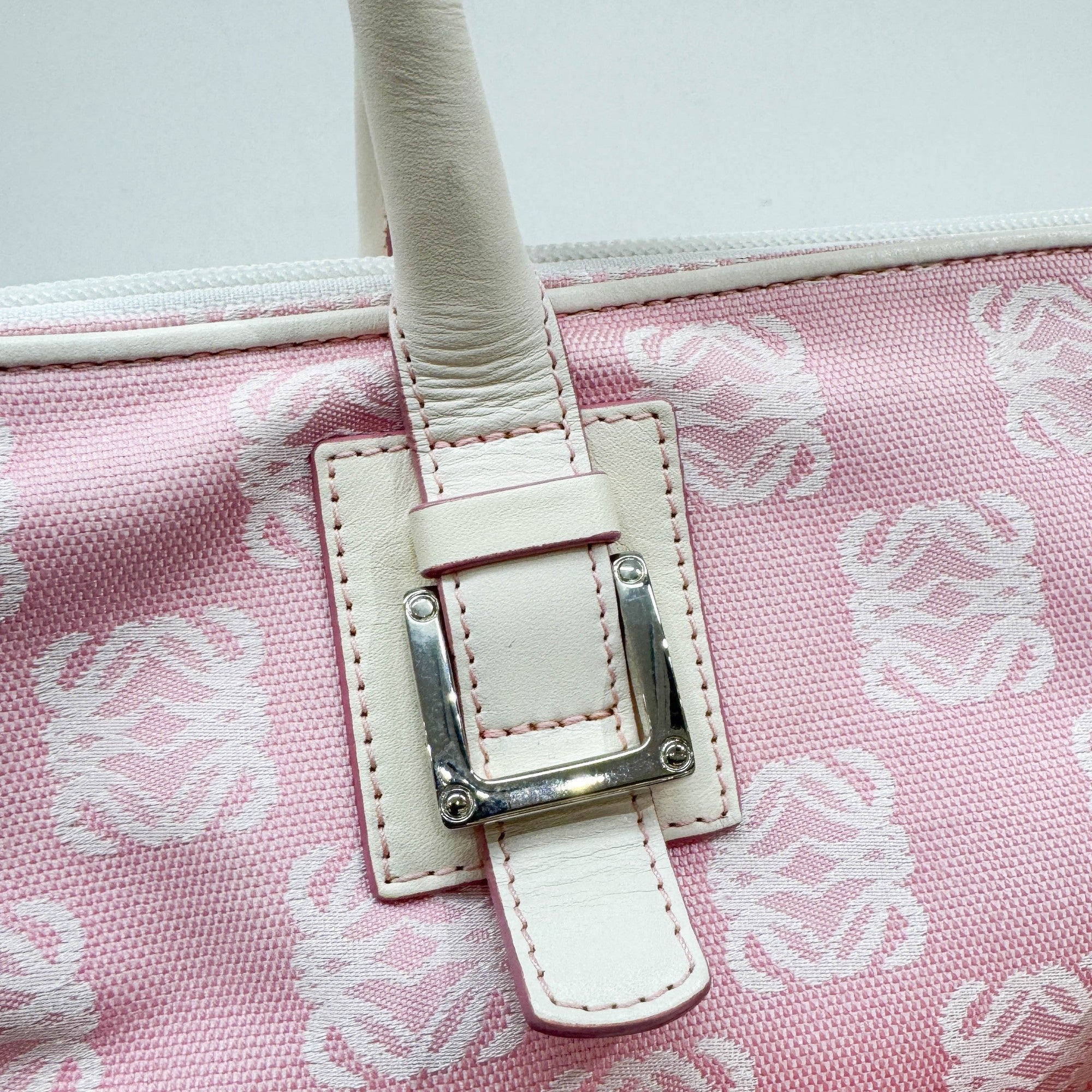 Pink Anagram Canvas Tote Bag