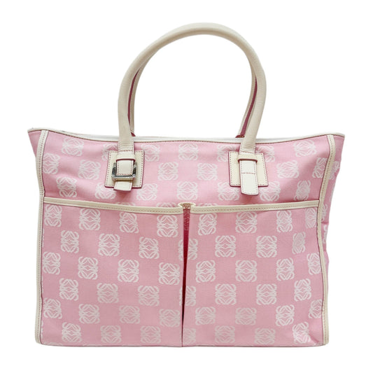 Pink Anagram Canvas Tote Bag