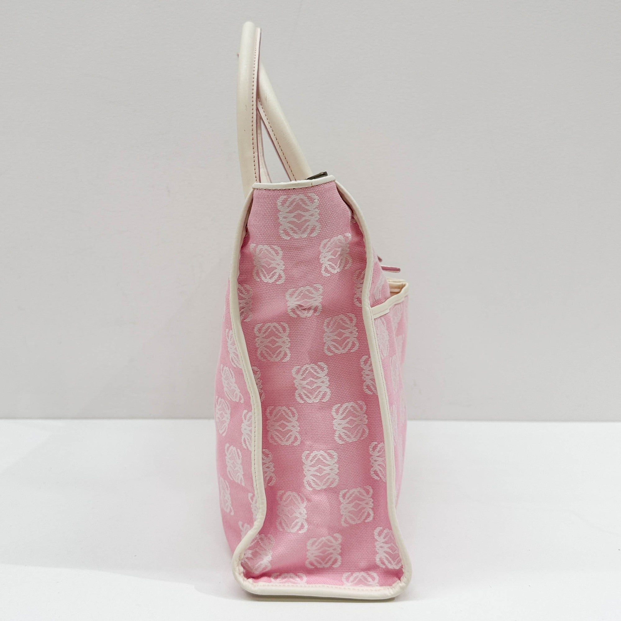 Pink Anagram Canvas Tote Bag
