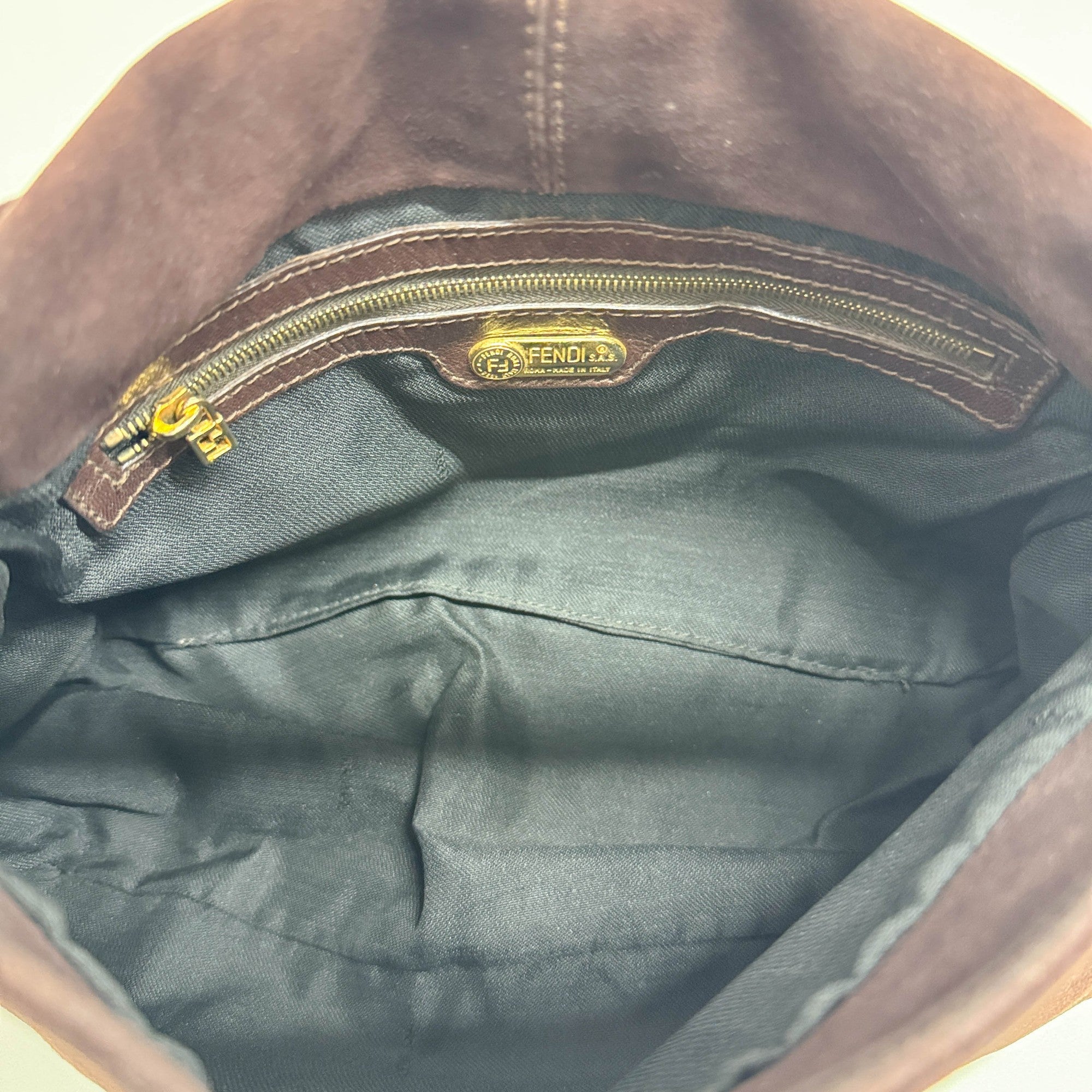 Mamma Baguette Brown Suede Shoulder Bag