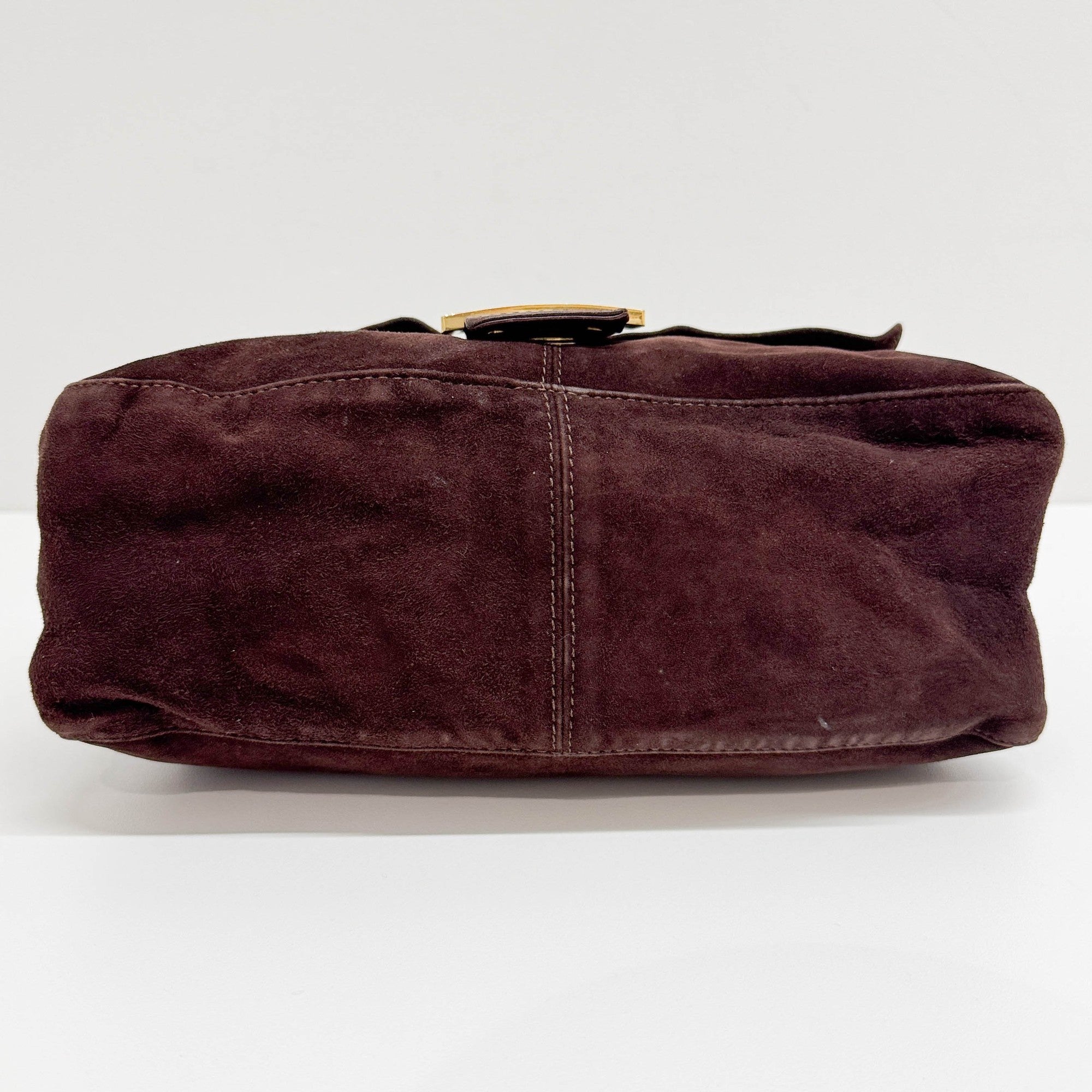 Mamma Baguette Brown Suede Shoulder Bag
