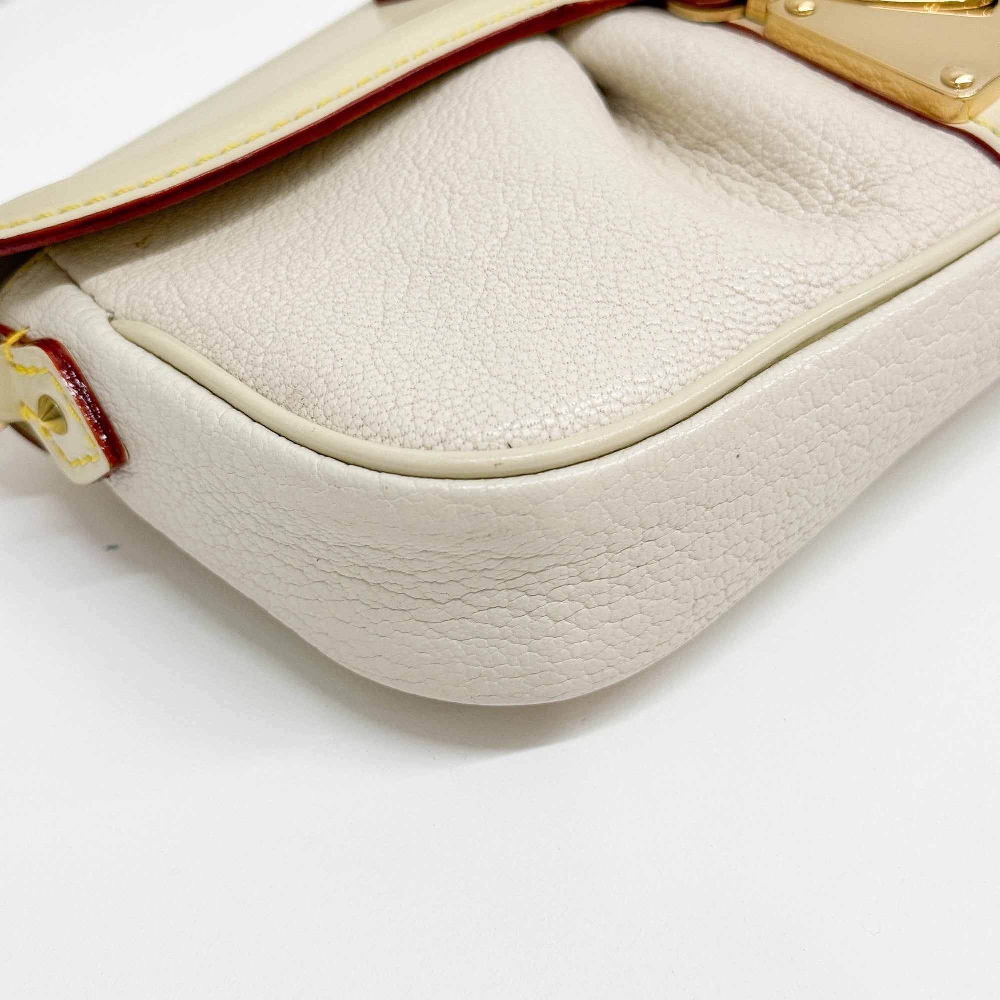 Suhali Le Precieux White Leather Pouch Bag