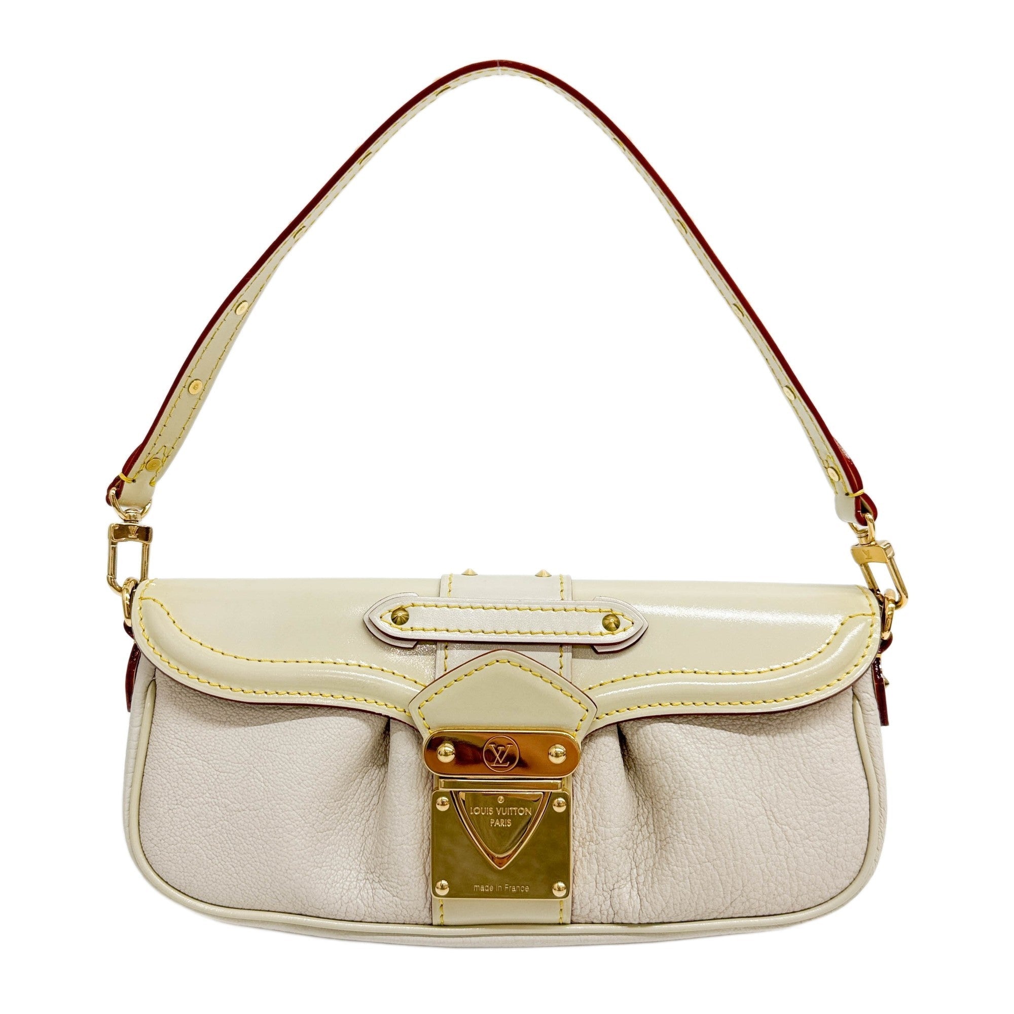 Suhali Le Precieux White Leather Pouch Bag