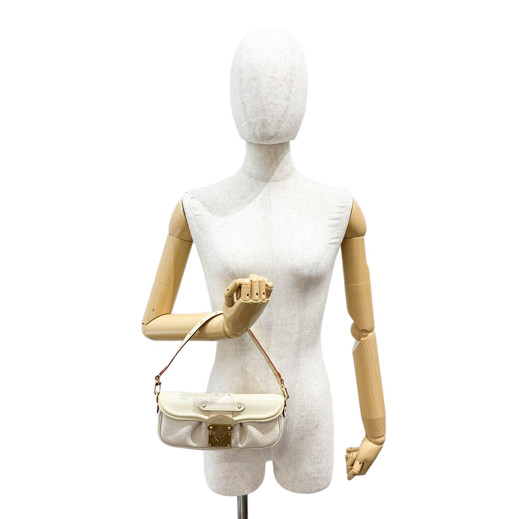 Suhali Le Precieux White Leather Pouch Bag