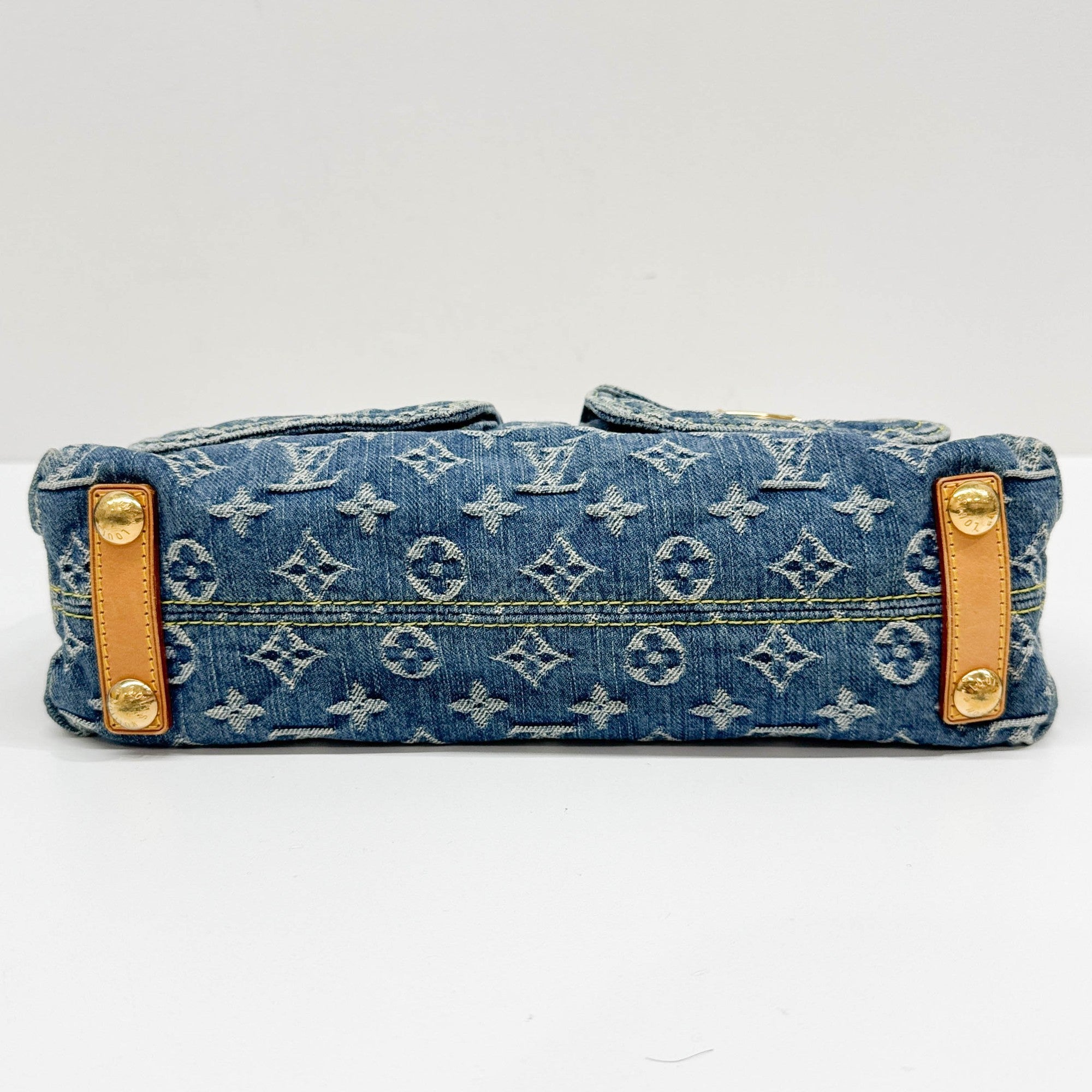 Neo Baggy Blue Monogram Canvas Denim Shoulder Bag