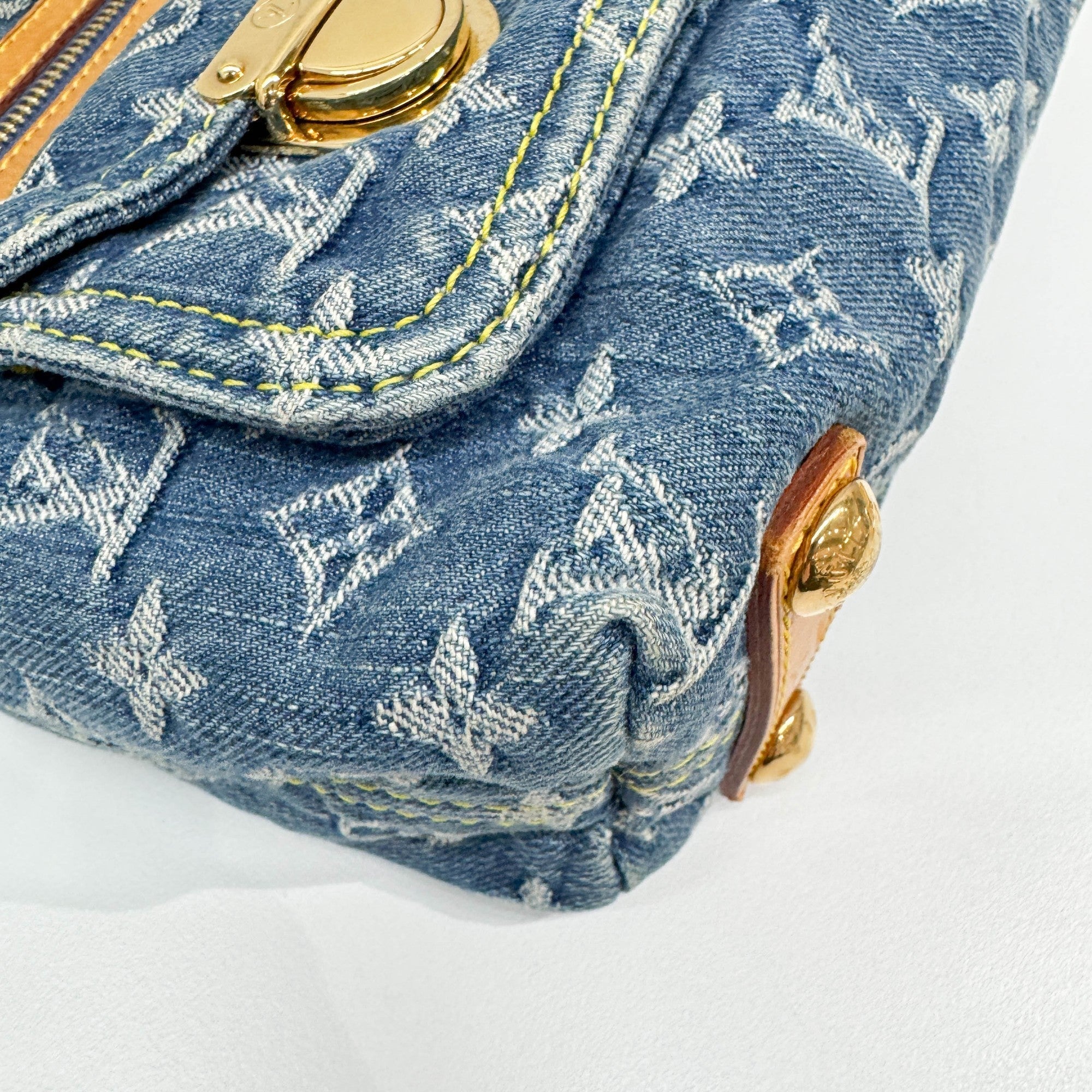 Neo Baggy Blue Monogram Canvas Denim Shoulder Bag