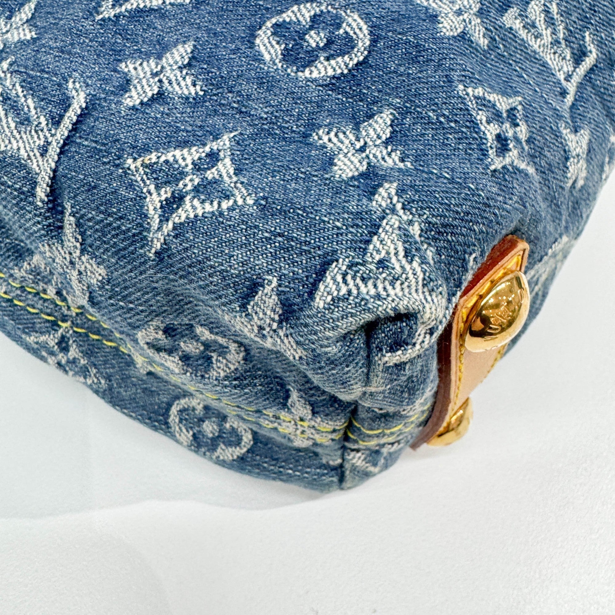 Neo Baggy Blue Monogram Canvas Denim Shoulder Bag