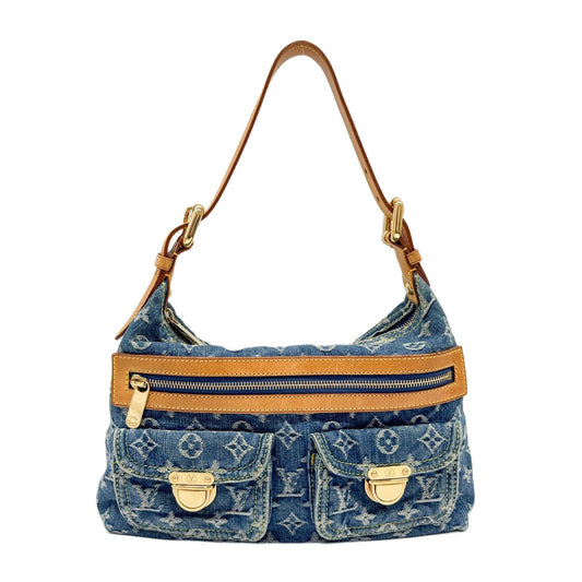 Neo Baggy Blue Monogram Canvas Denim Shoulder Bag