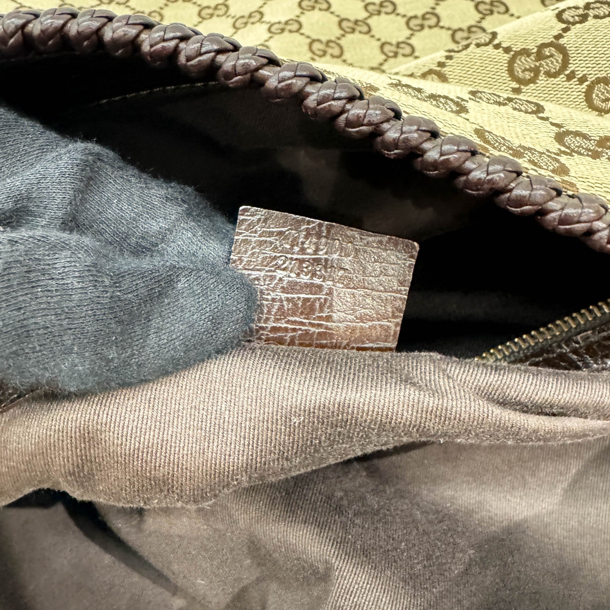 Horsebit Brown GG Canvas Shoulder Bag