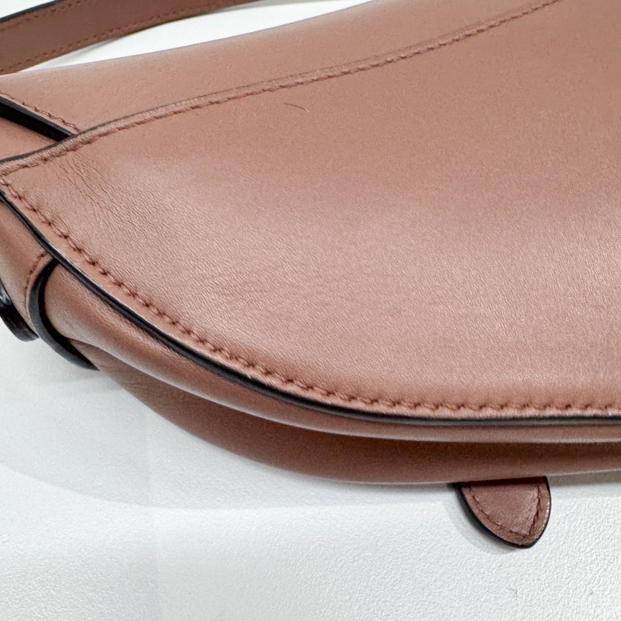 Mni Saddle Rosybrown Leather Two Way Bag