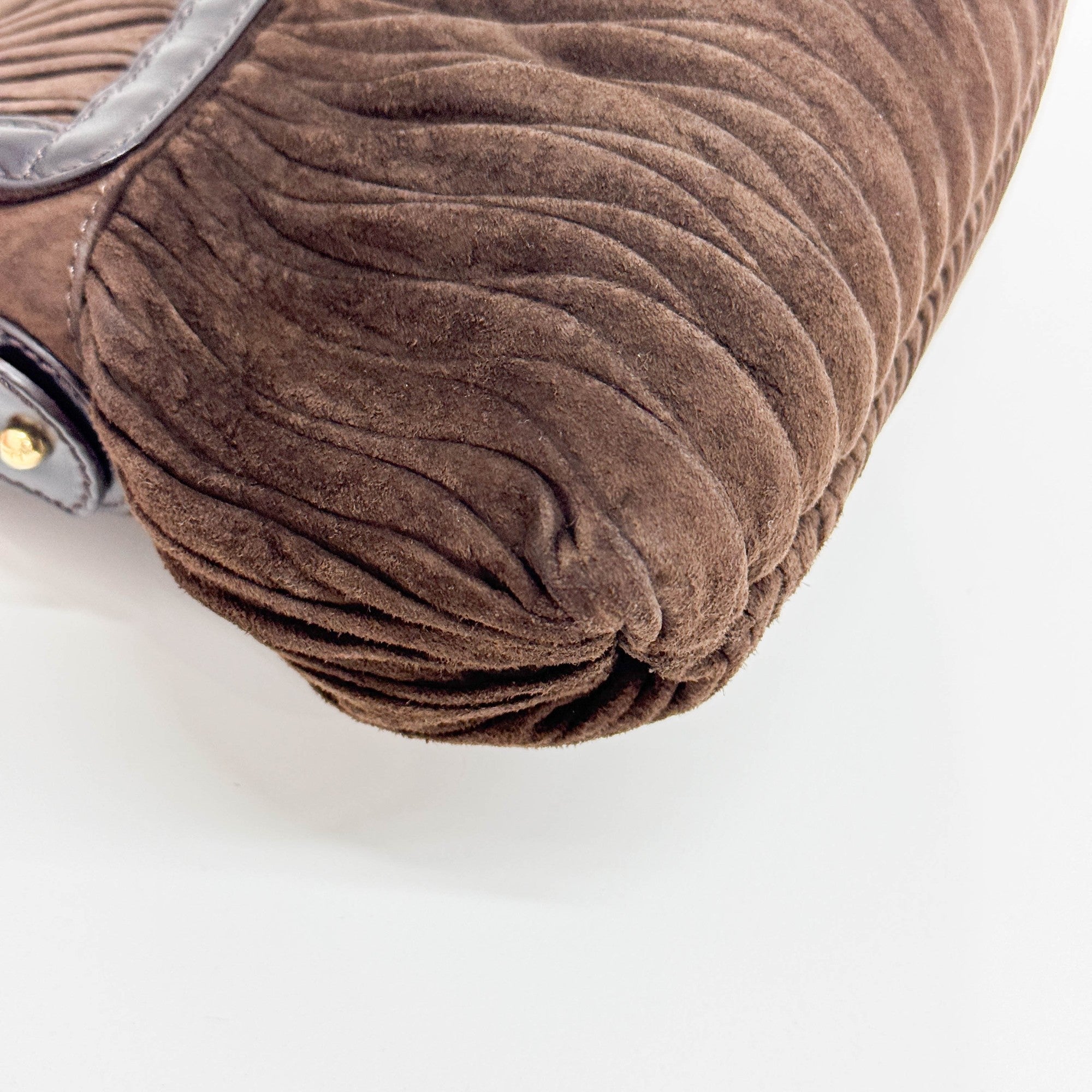 Chef Brown Suede Shoulder Bag