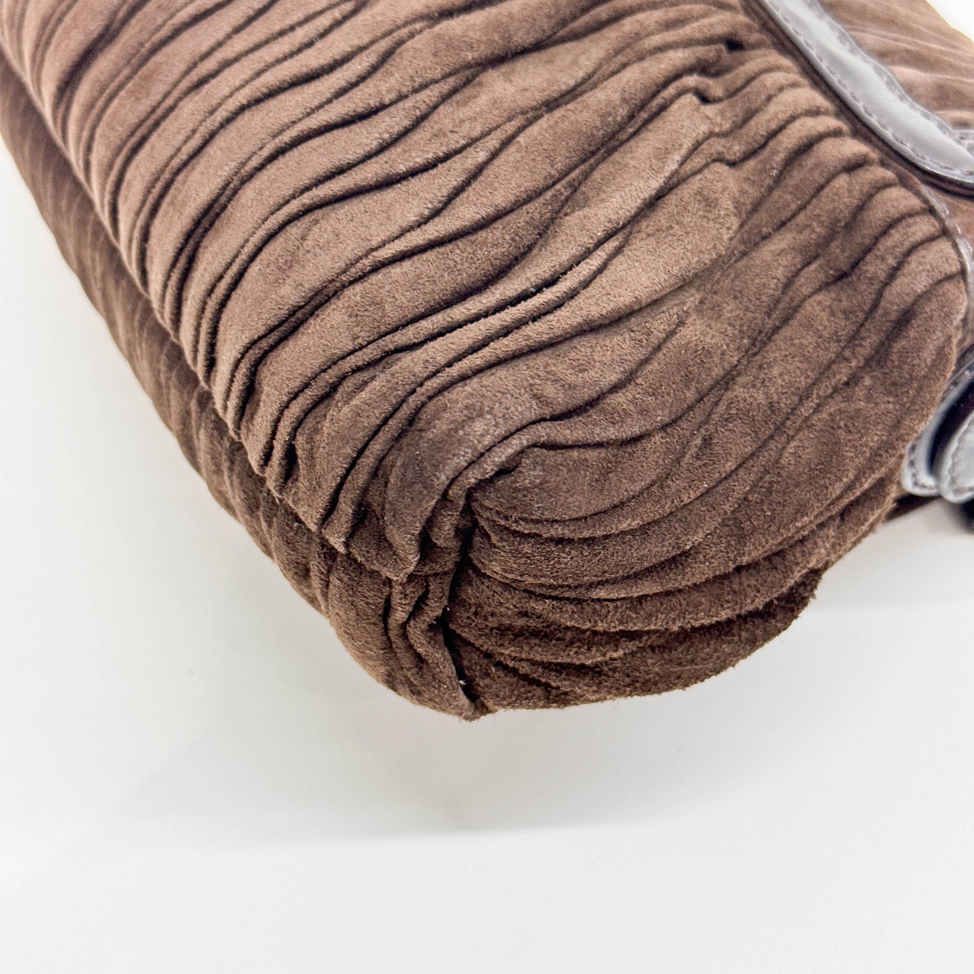 Chef Brown Suede Shoulder Bag