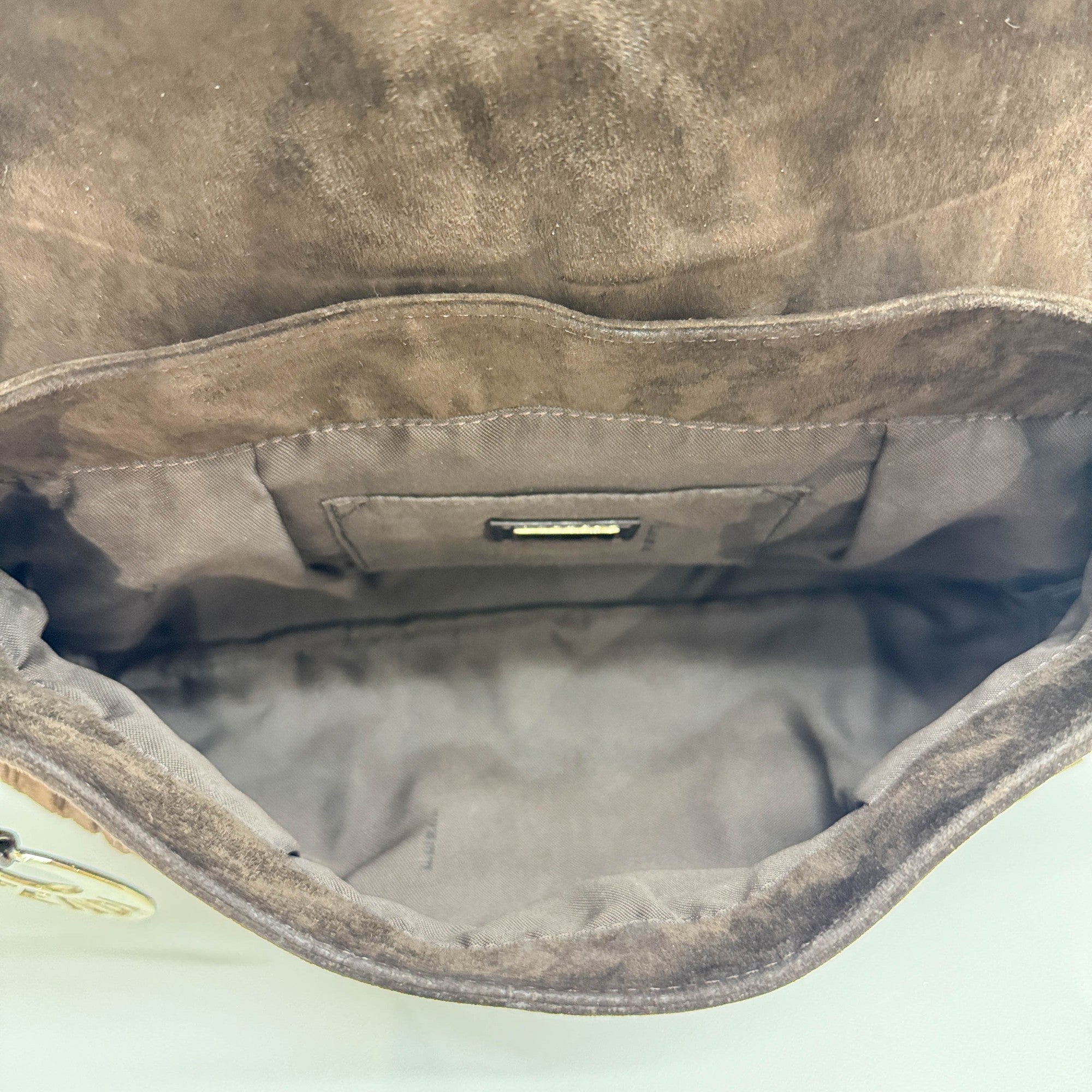 Chef Brown Suede Shoulder Bag