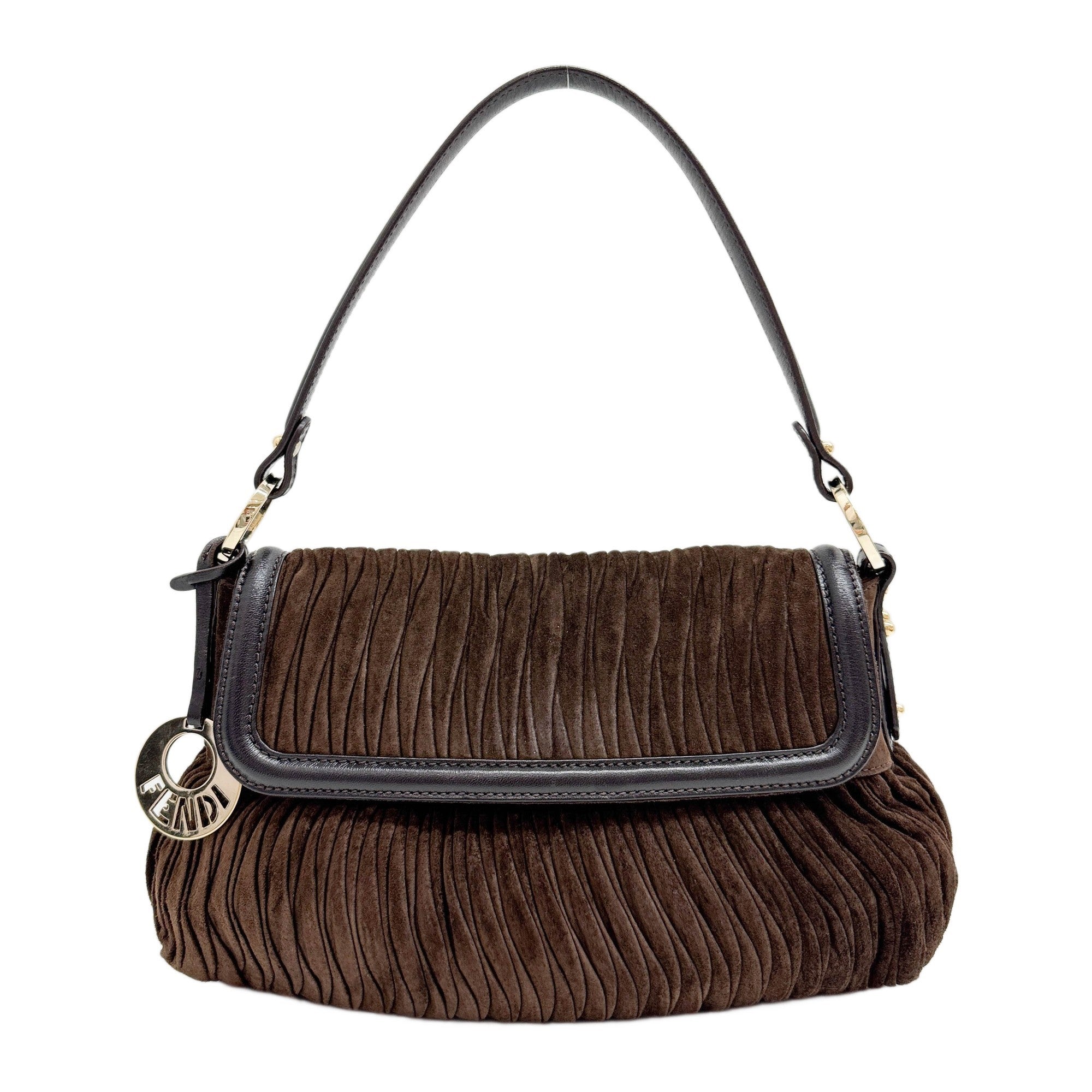 Chef Brown Suede Shoulder Bag