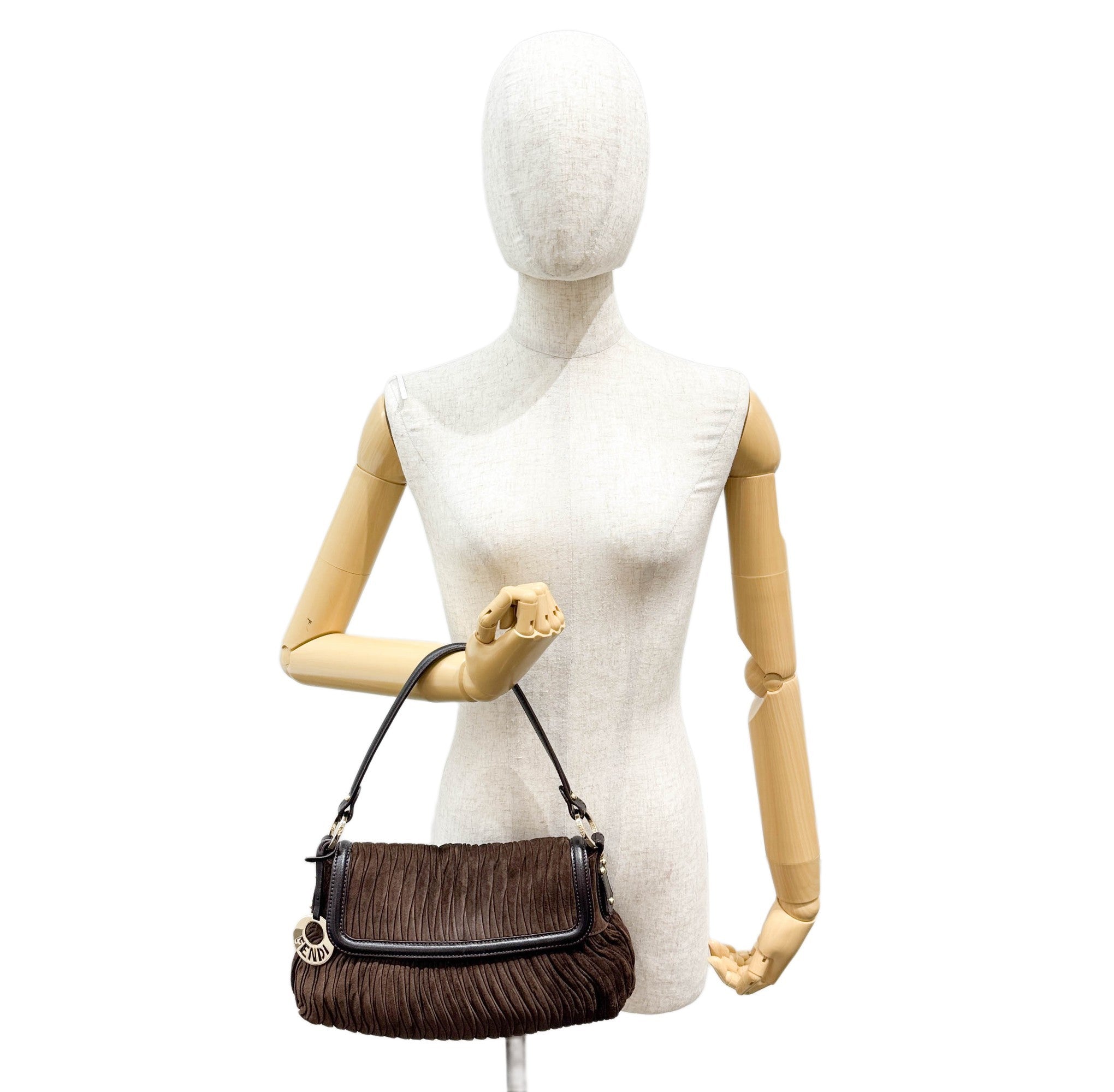 Chef Brown Suede Shoulder Bag