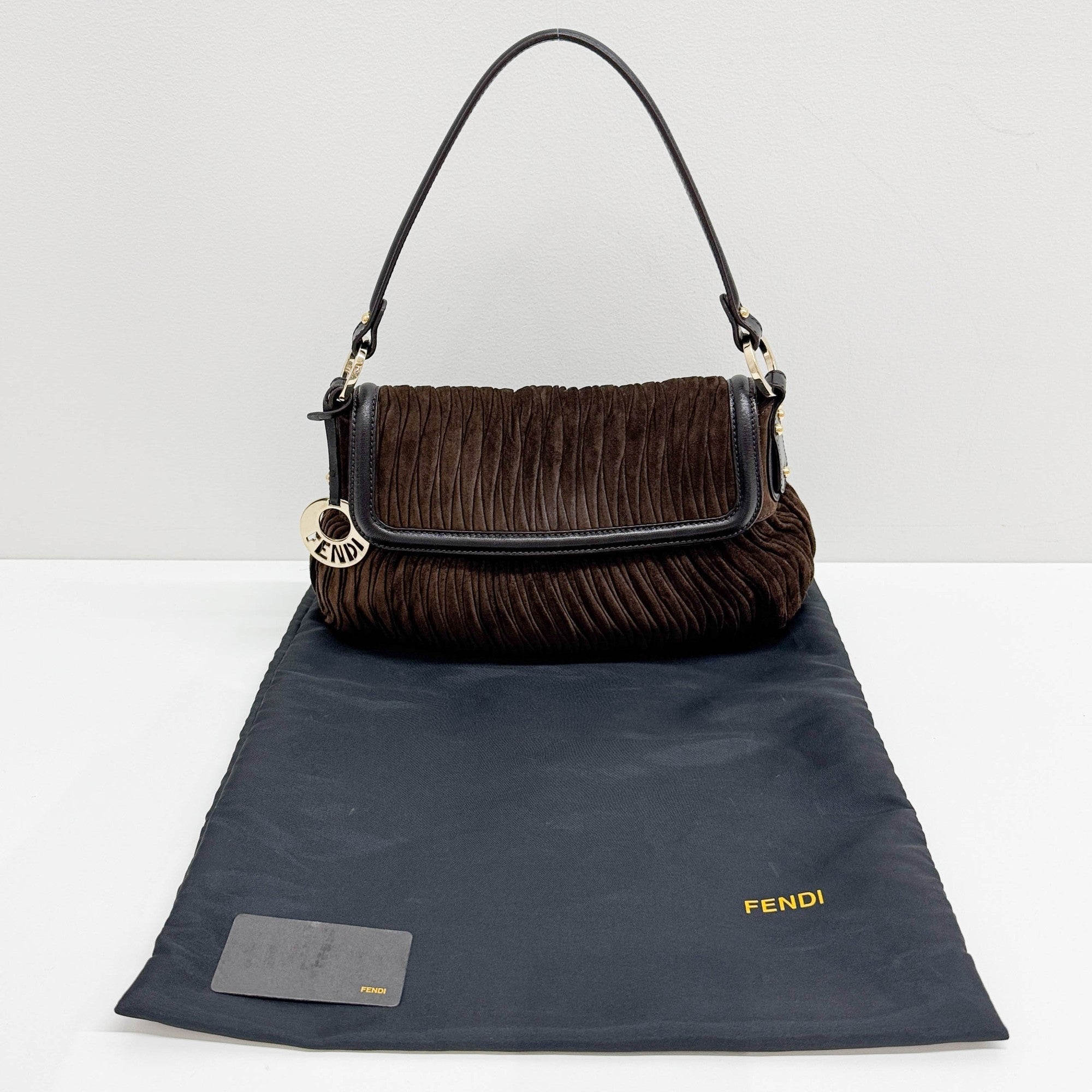 Chef Brown Suede Shoulder Bag