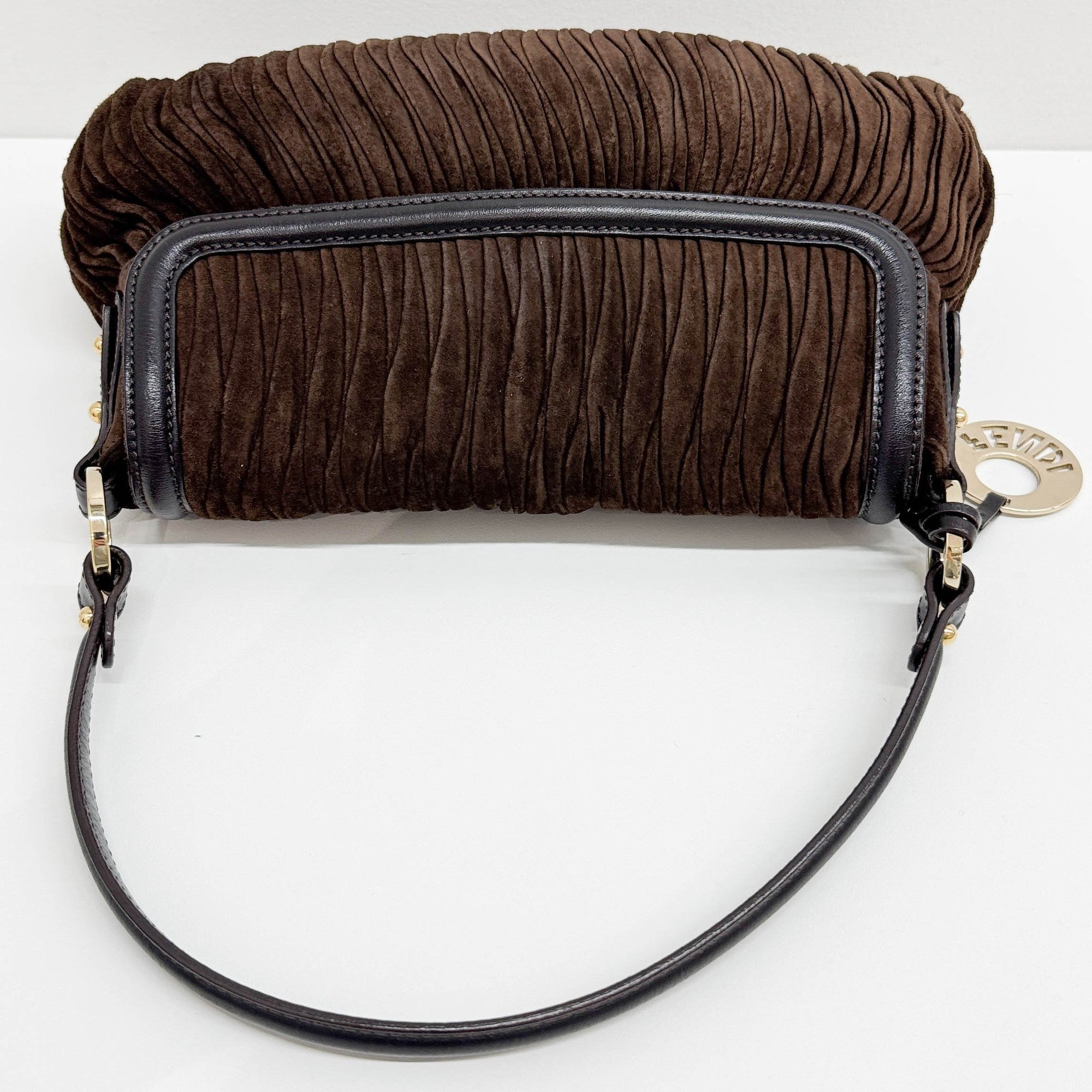 Chef Brown Suede Shoulder Bag