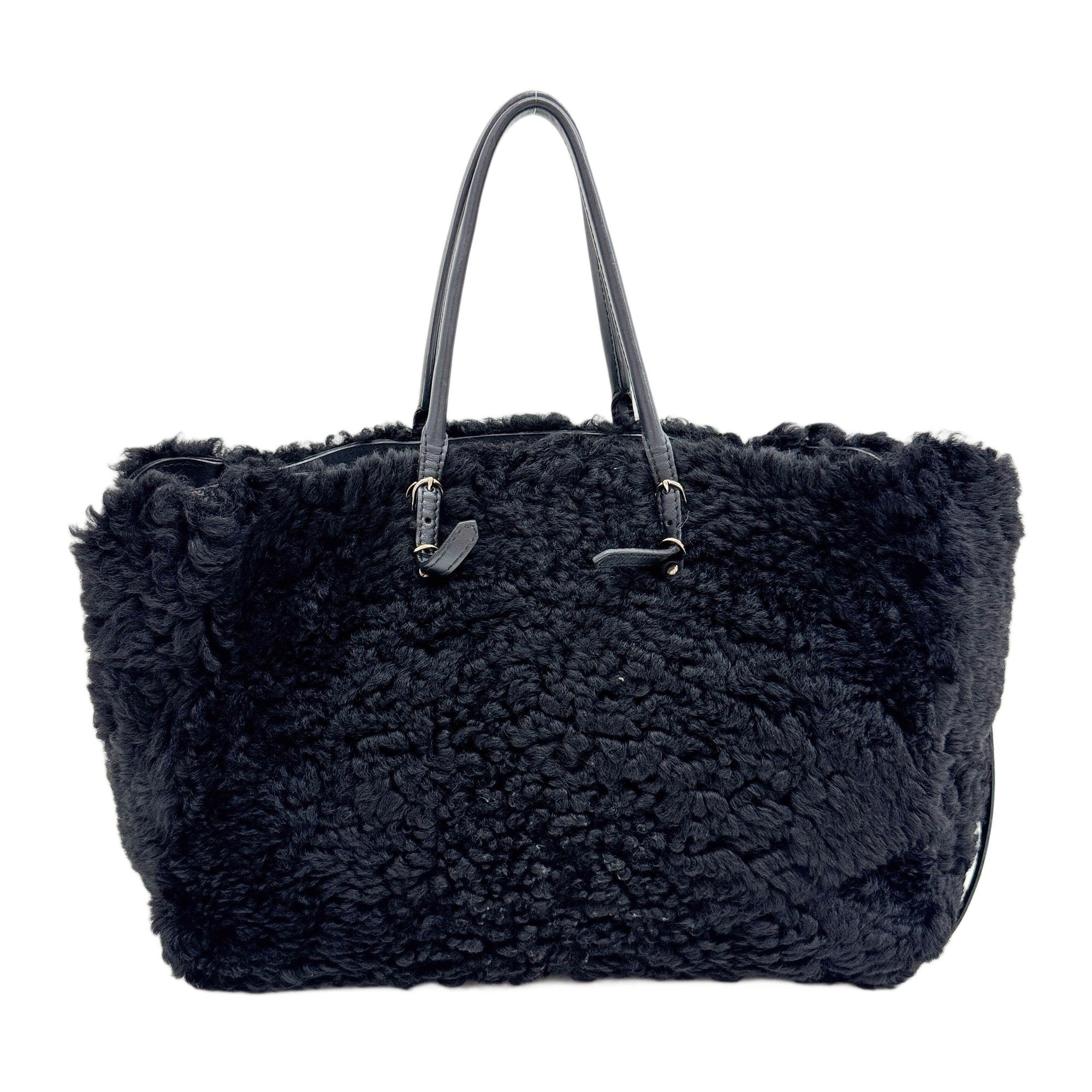 Papier Black Wool Two Way Bag