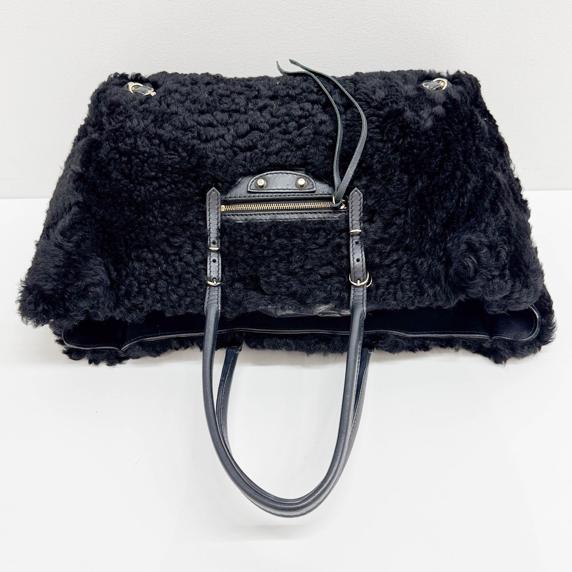 Papier Black Wool Two Way Bag