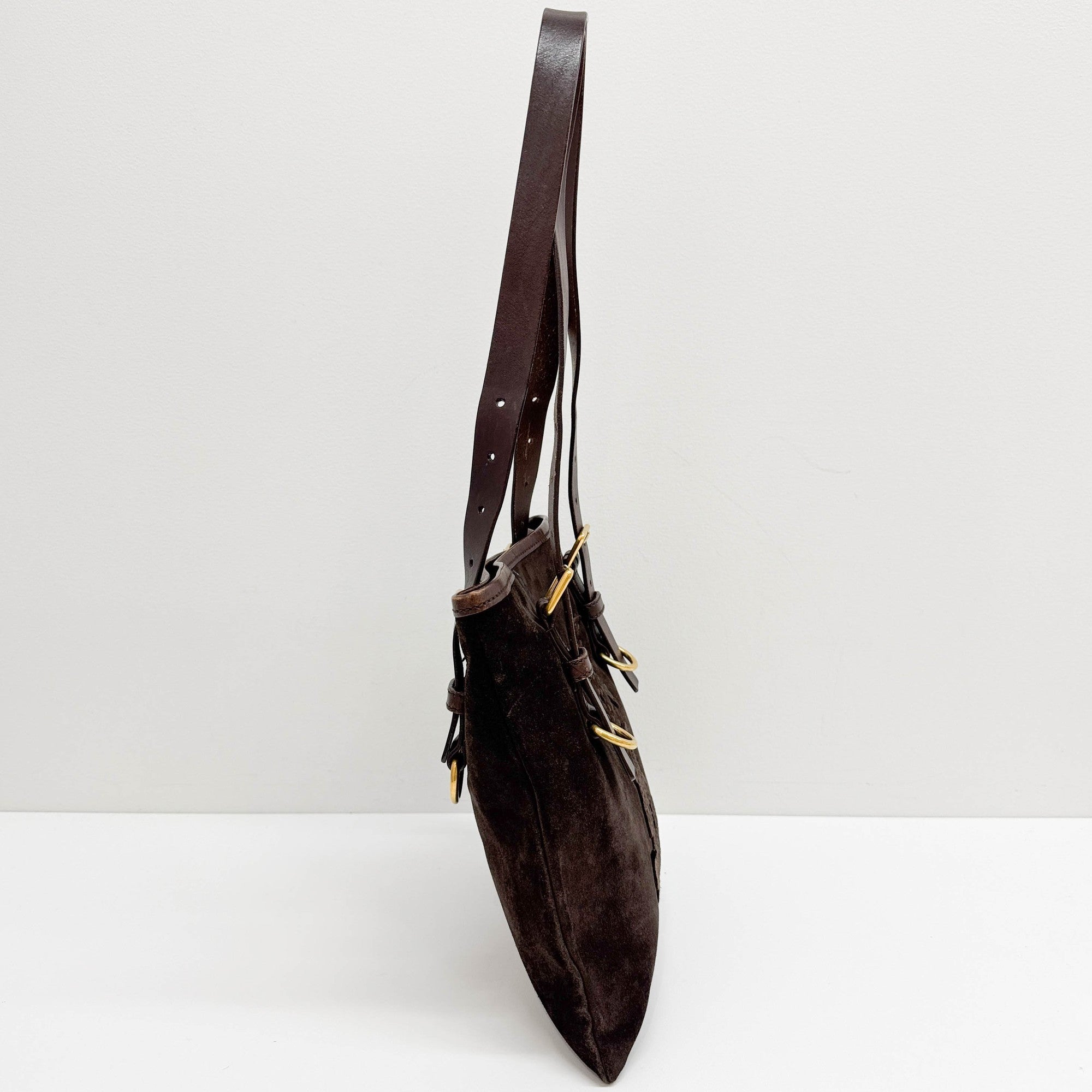 Kahala Brown Suede Tote Bag